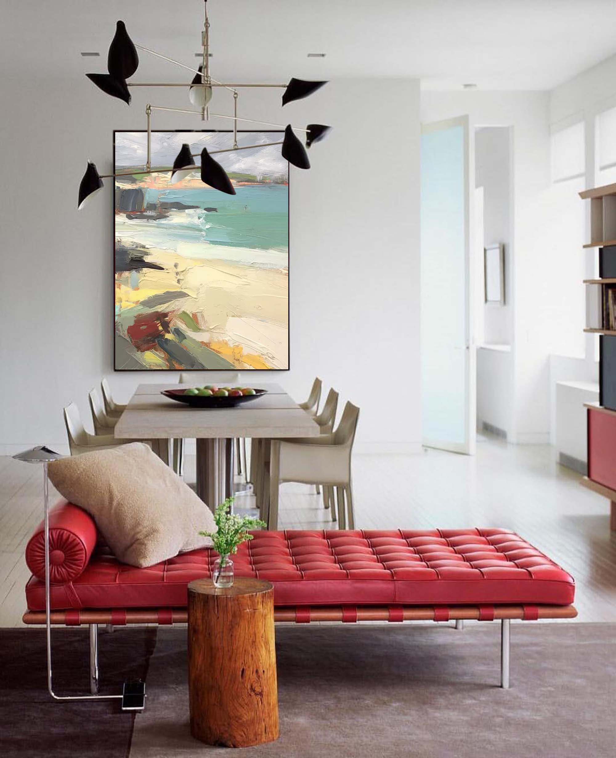 Wallart Serene Beachside Oil Painting