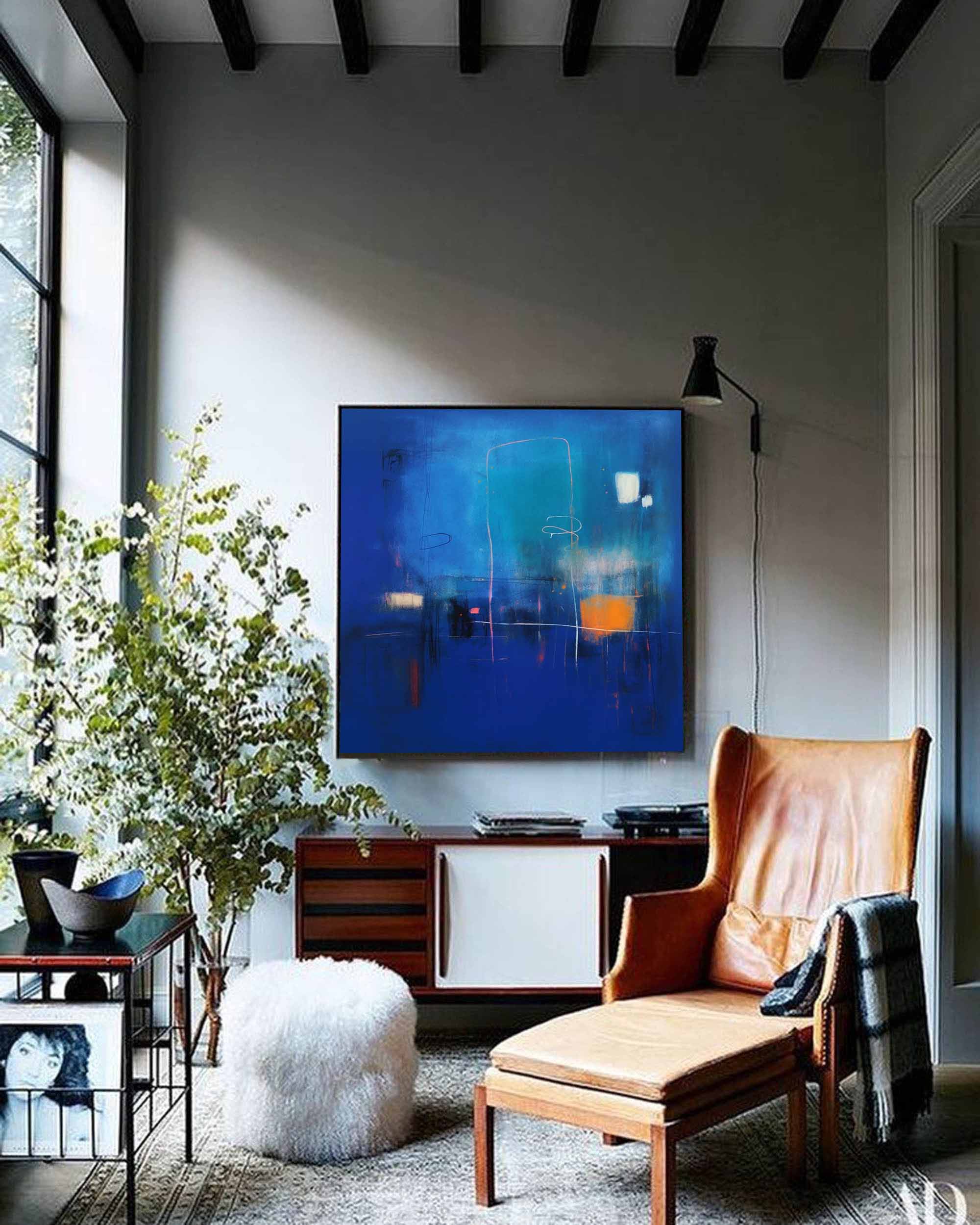 Wallart Midnight Blue Abstract Dream Art