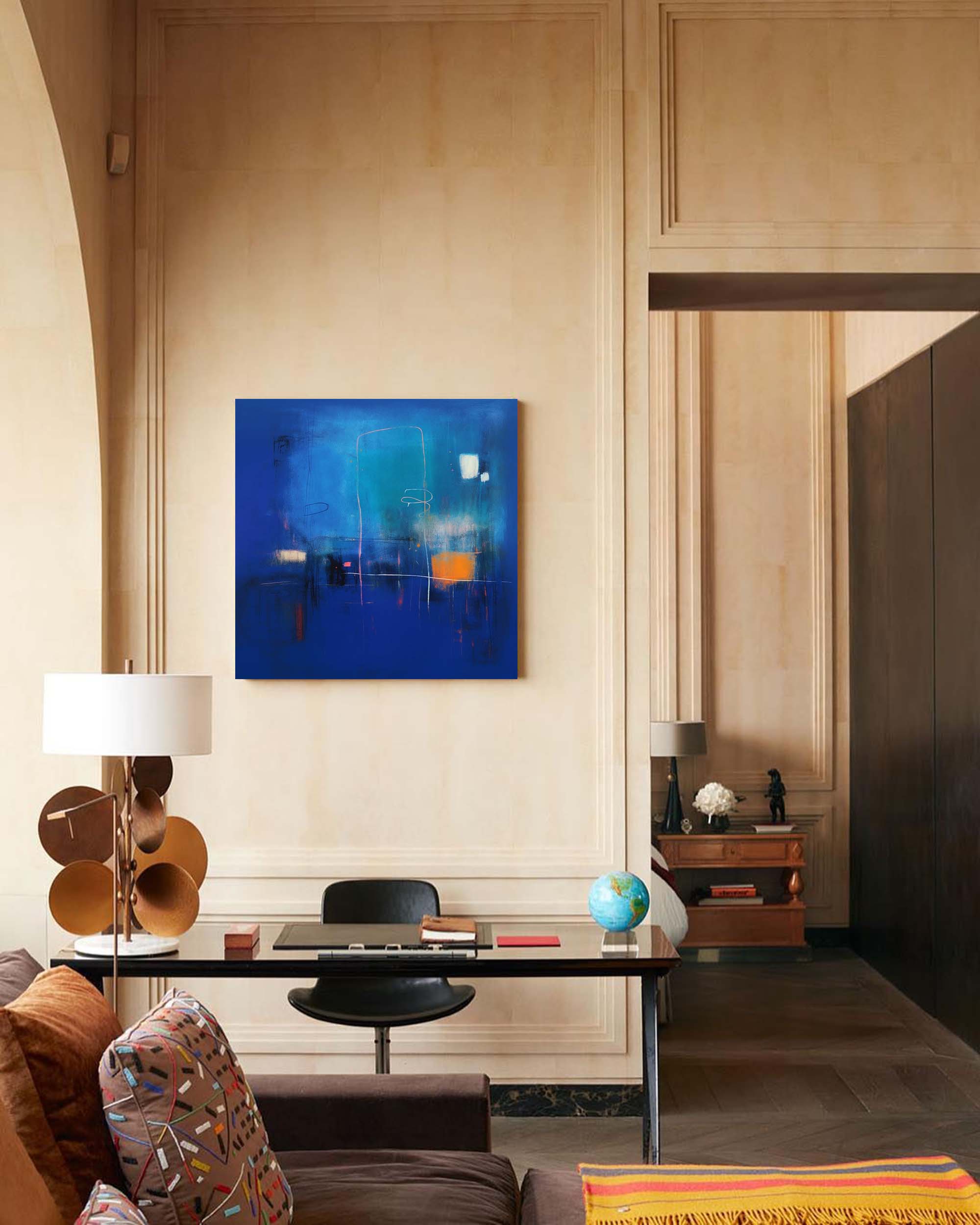 Wallart Midnight Blue Abstract Dream Art