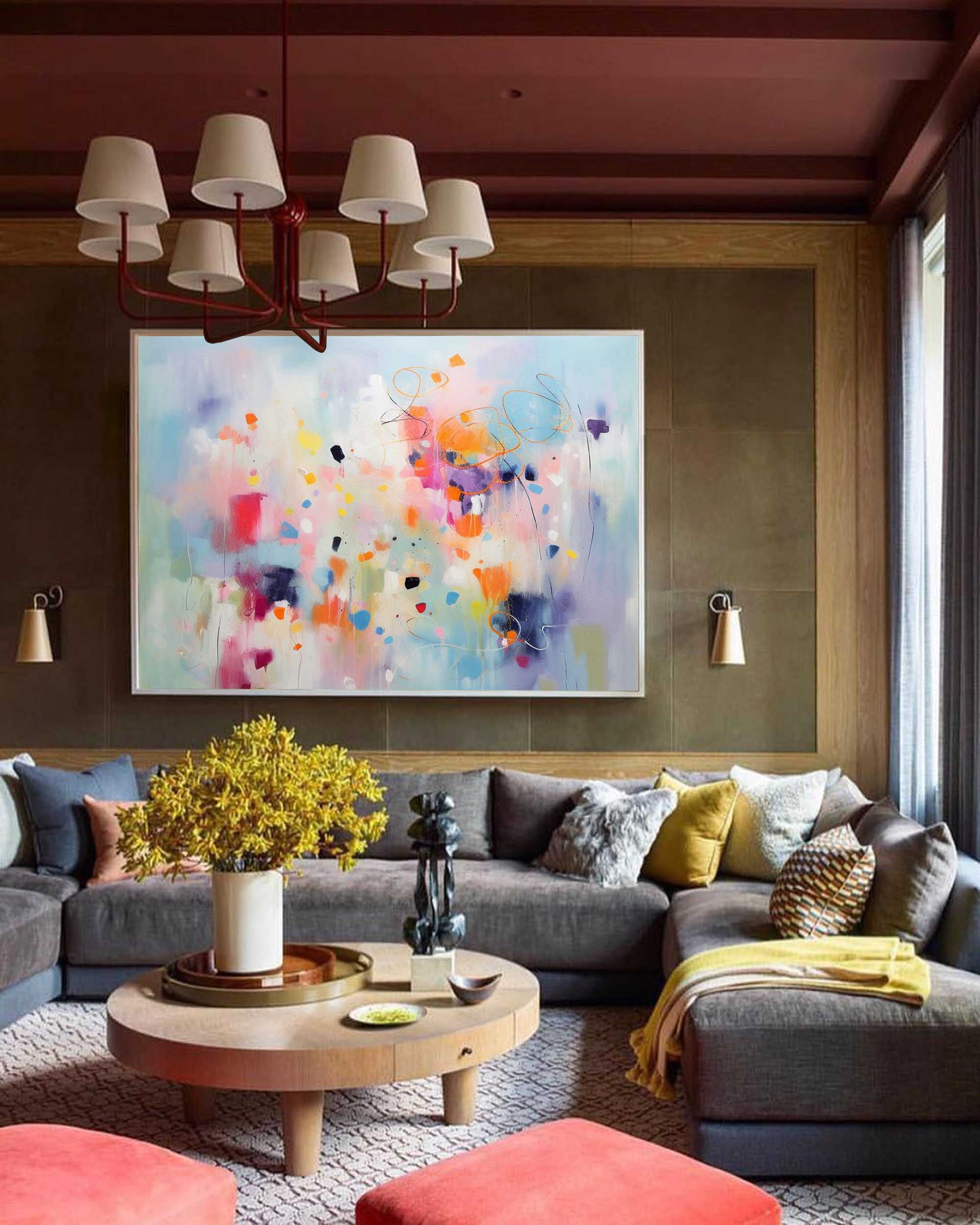 Wallart Vibrant Abstract Color Splash Art