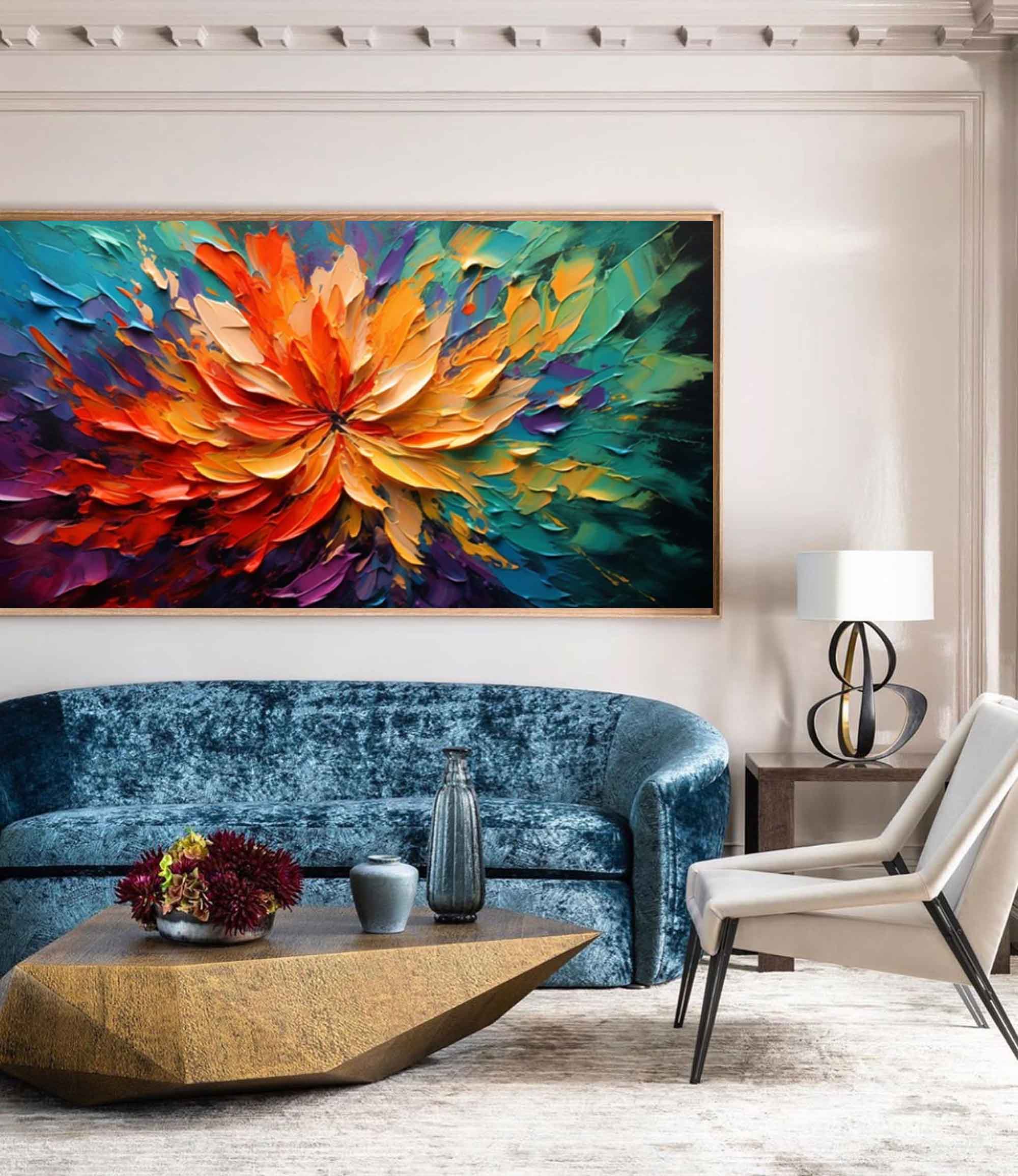 Wallart Fiery Bloom of Vibrant Colors