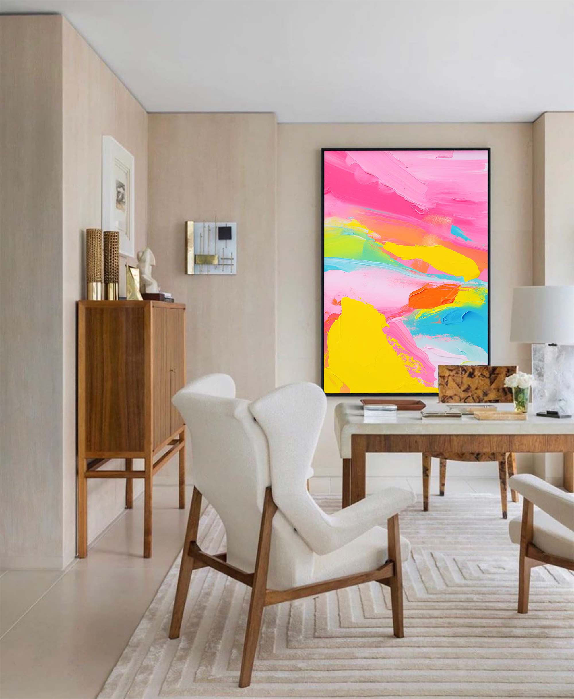 Wallart Joyful Horizon Abstract Canvas