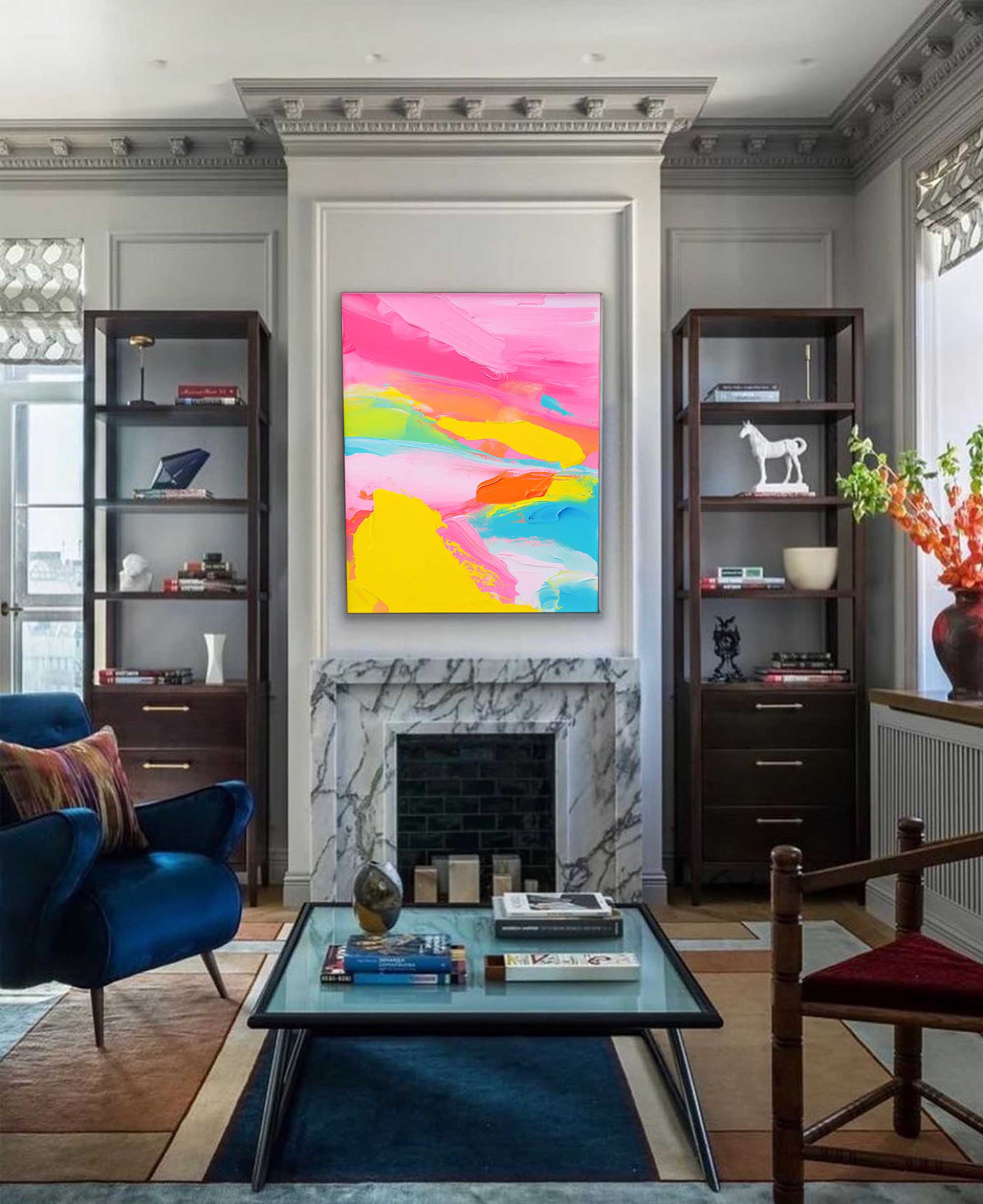 Wallart Joyful Horizon Abstract Canvas