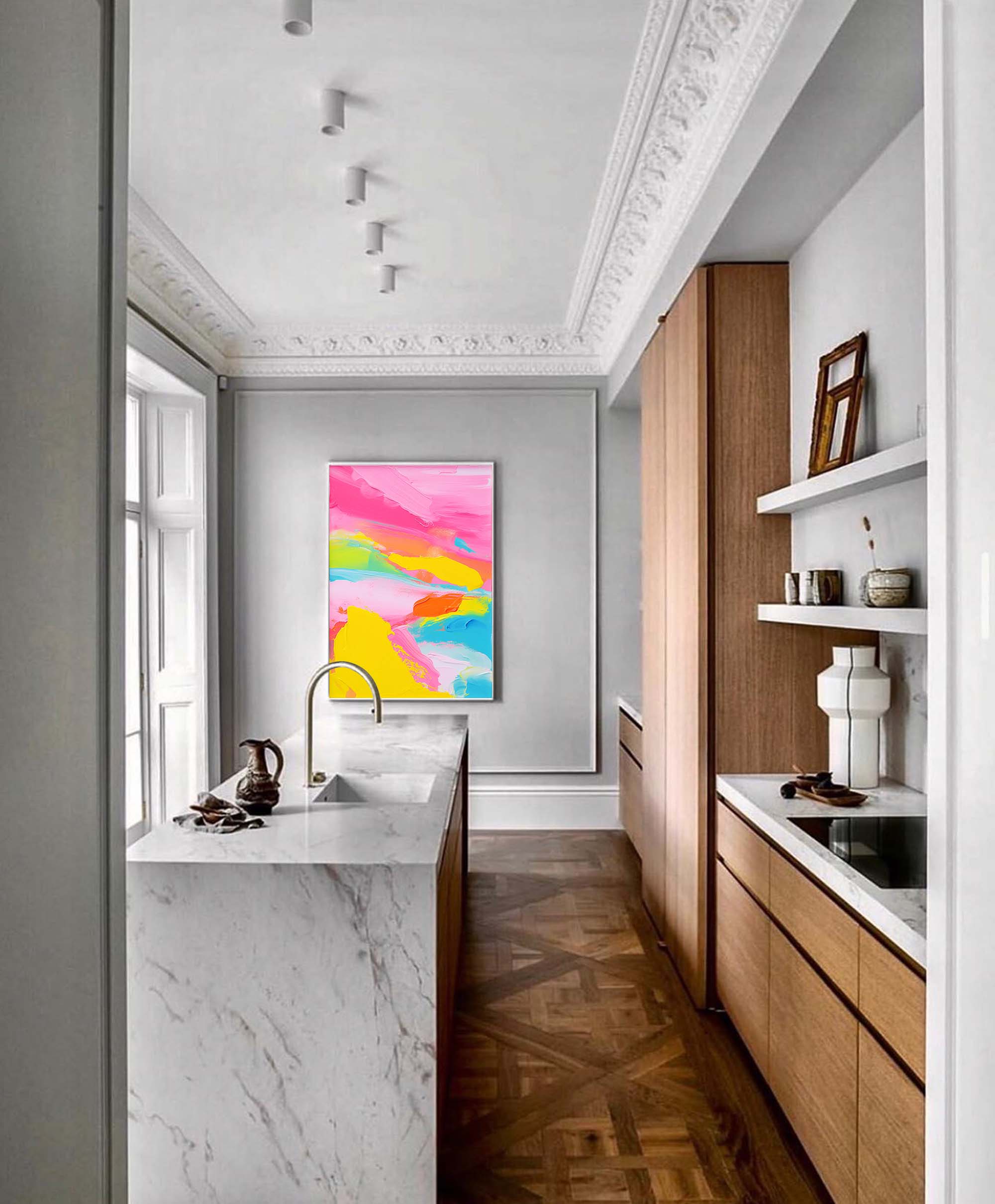 Wallart Joyful Horizon Abstract Canvas