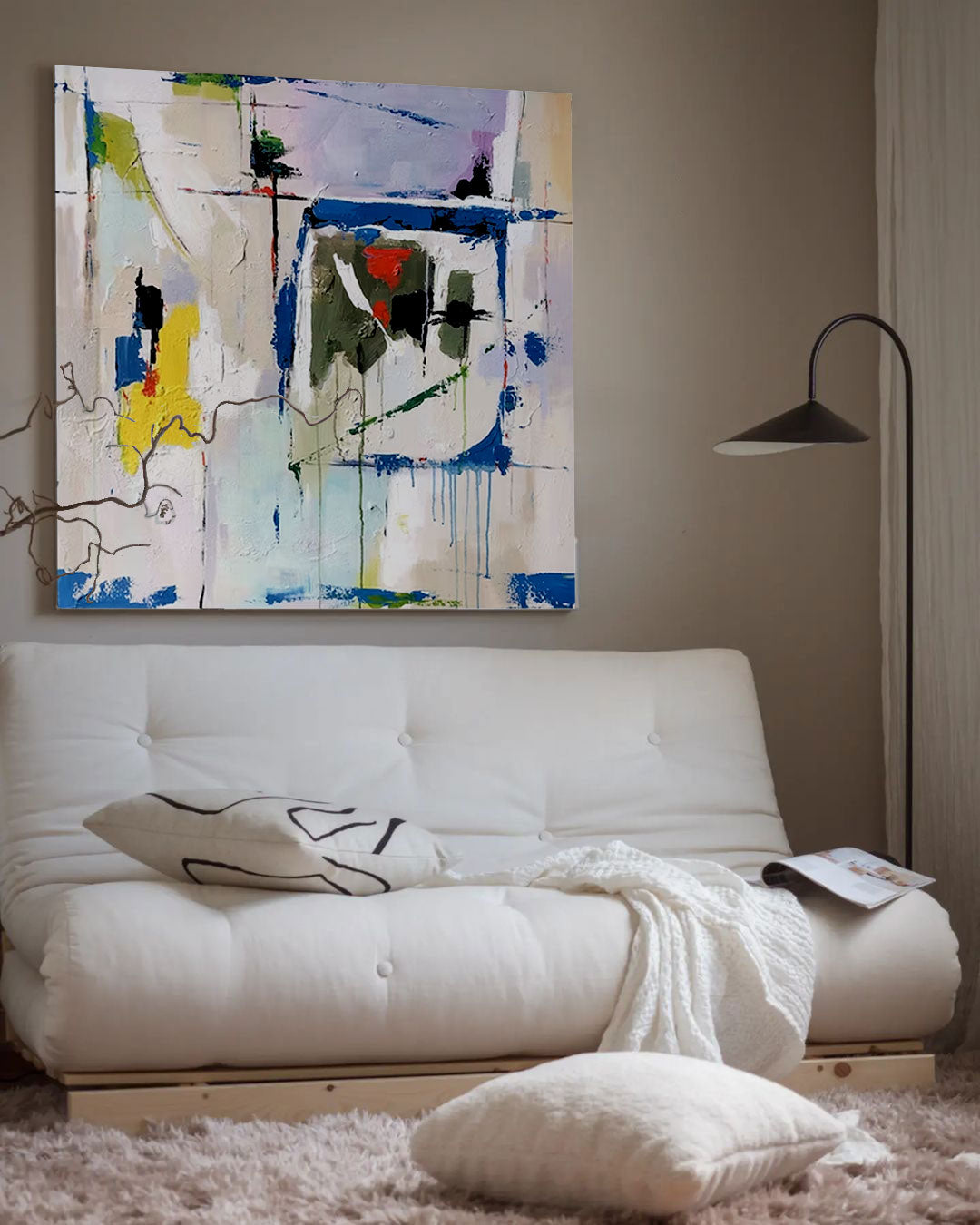 Wallart Colorful Abstract Textured Art