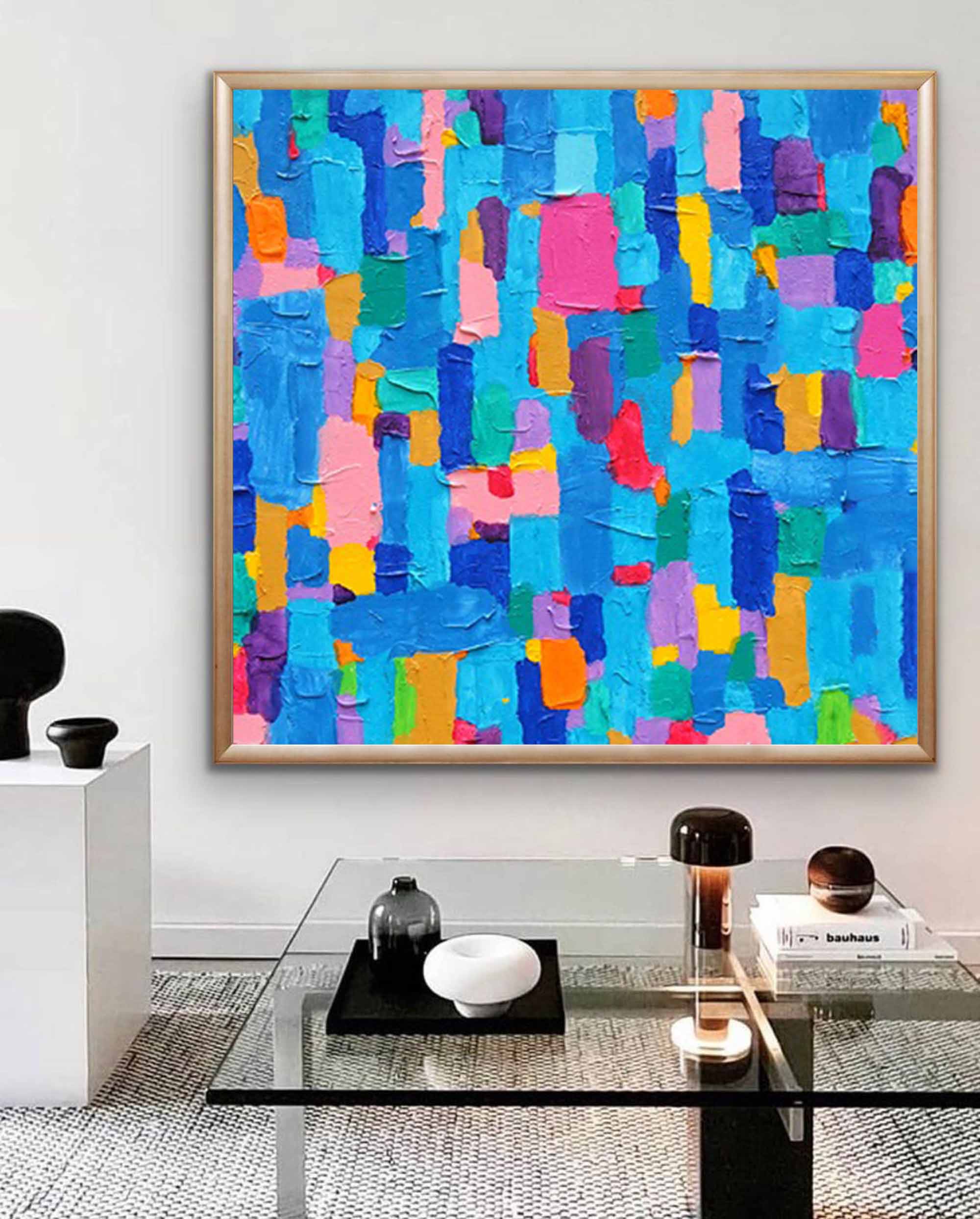 Wallart Color Block Vibrant Textured Abstract Art