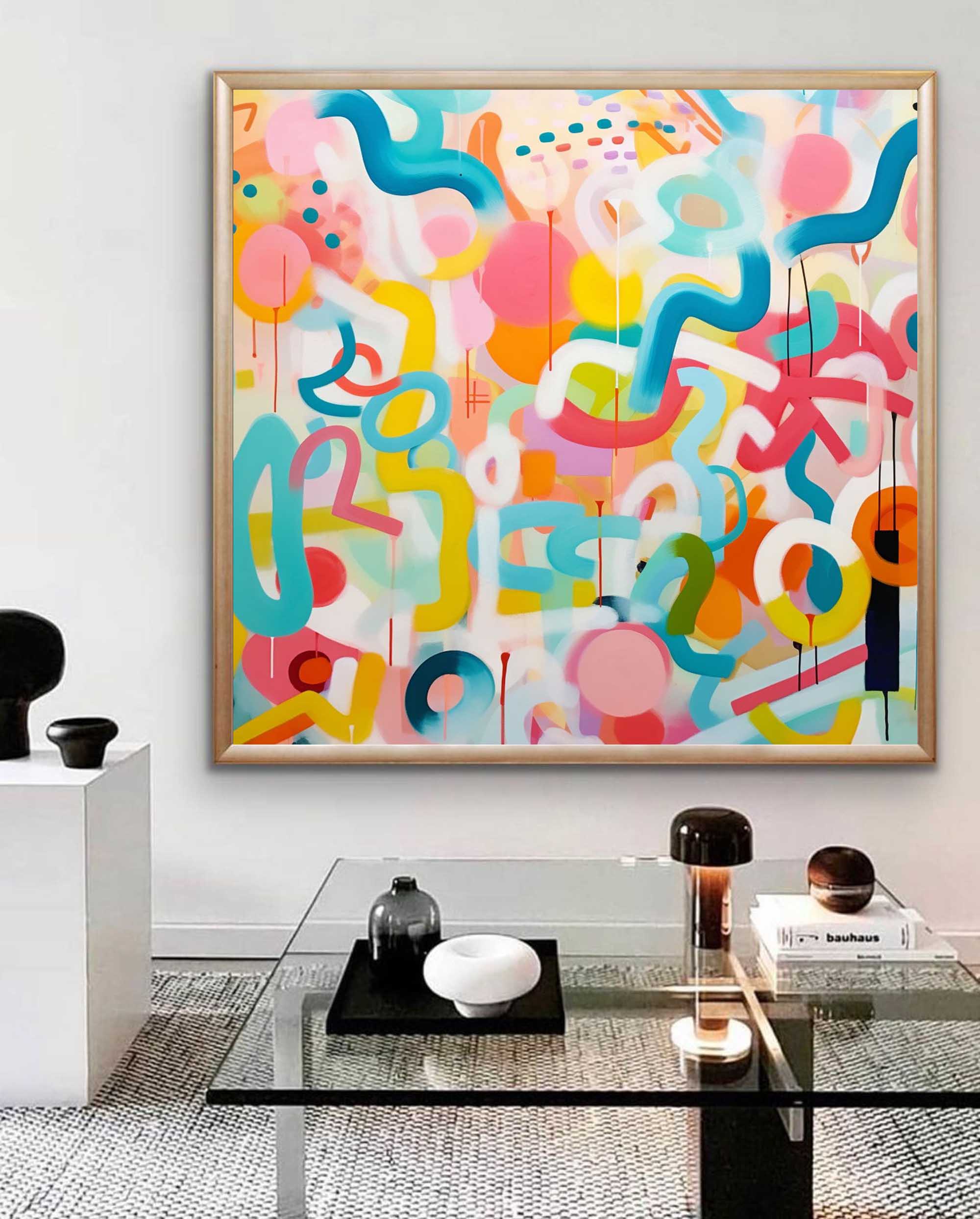 Wallart Vibrant Chaos Abstract Explosion
