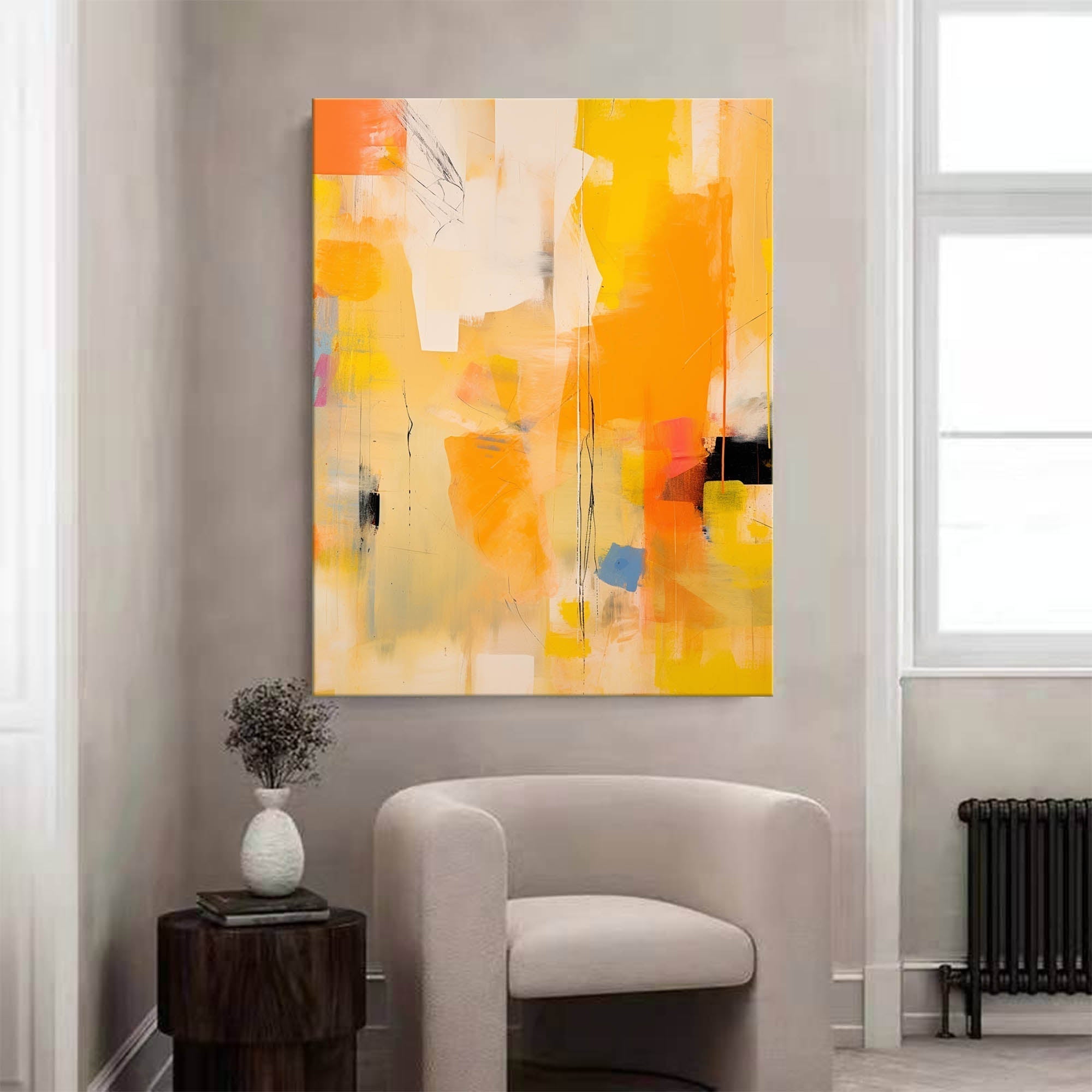 Wallart Golden Glow in Abstract Harmony