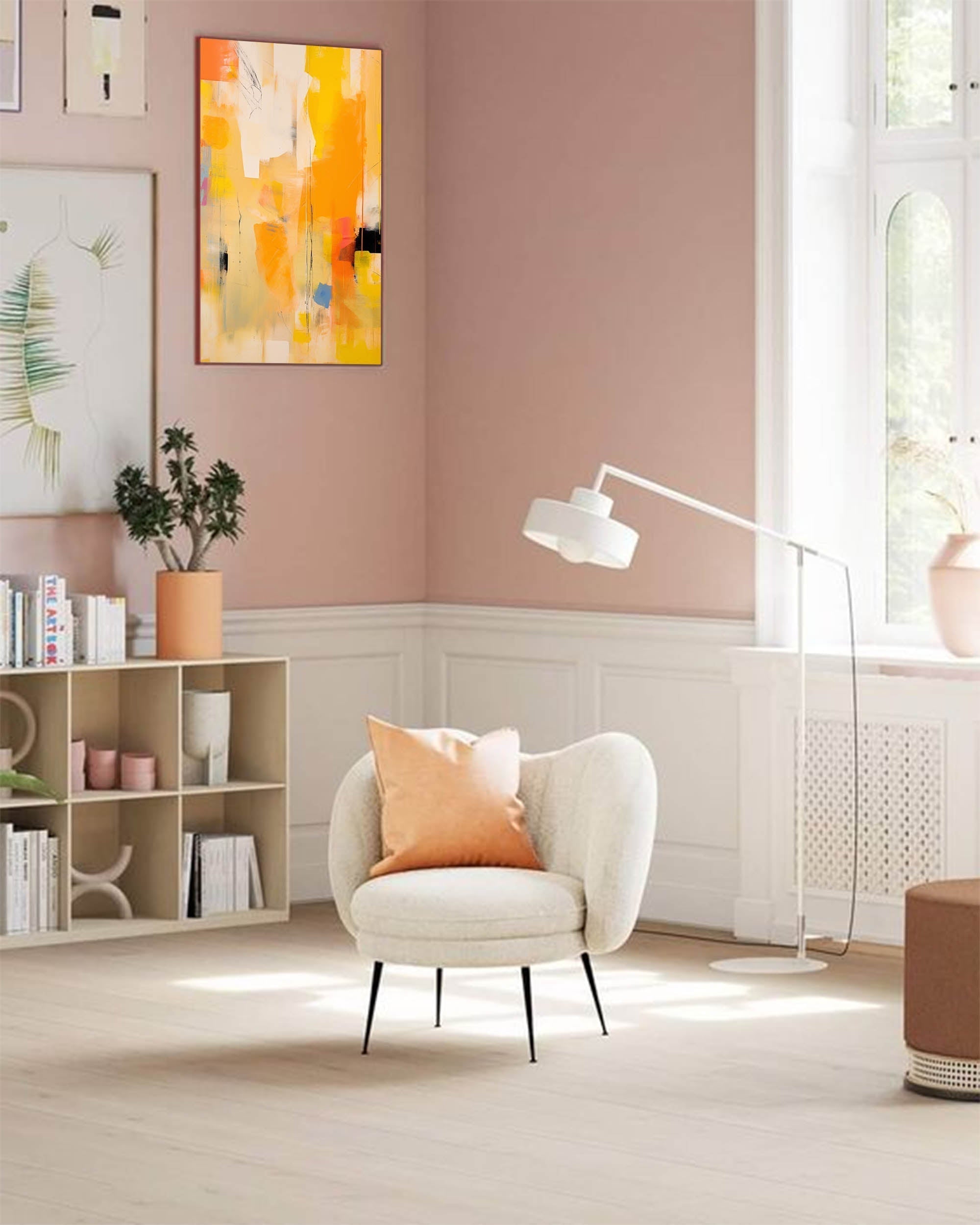 Wallart Golden Glow in Abstract Harmony