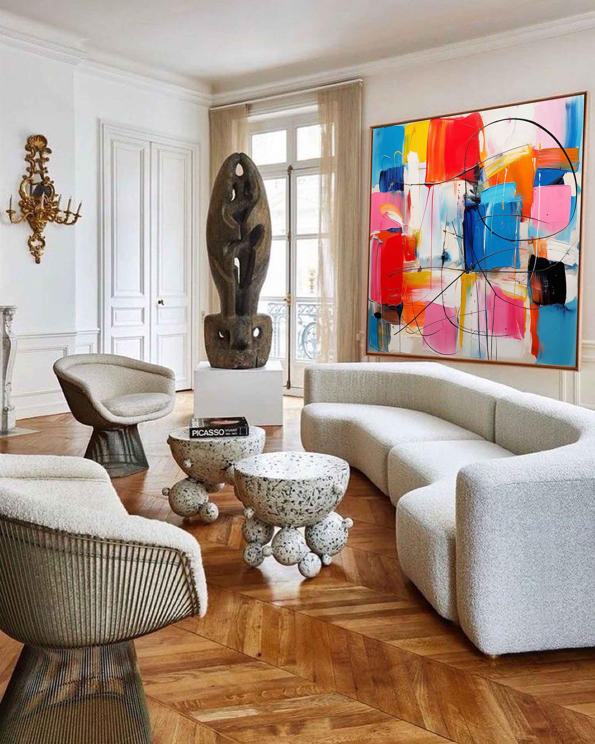 Wallart Vibrant Abstract Canvas Art