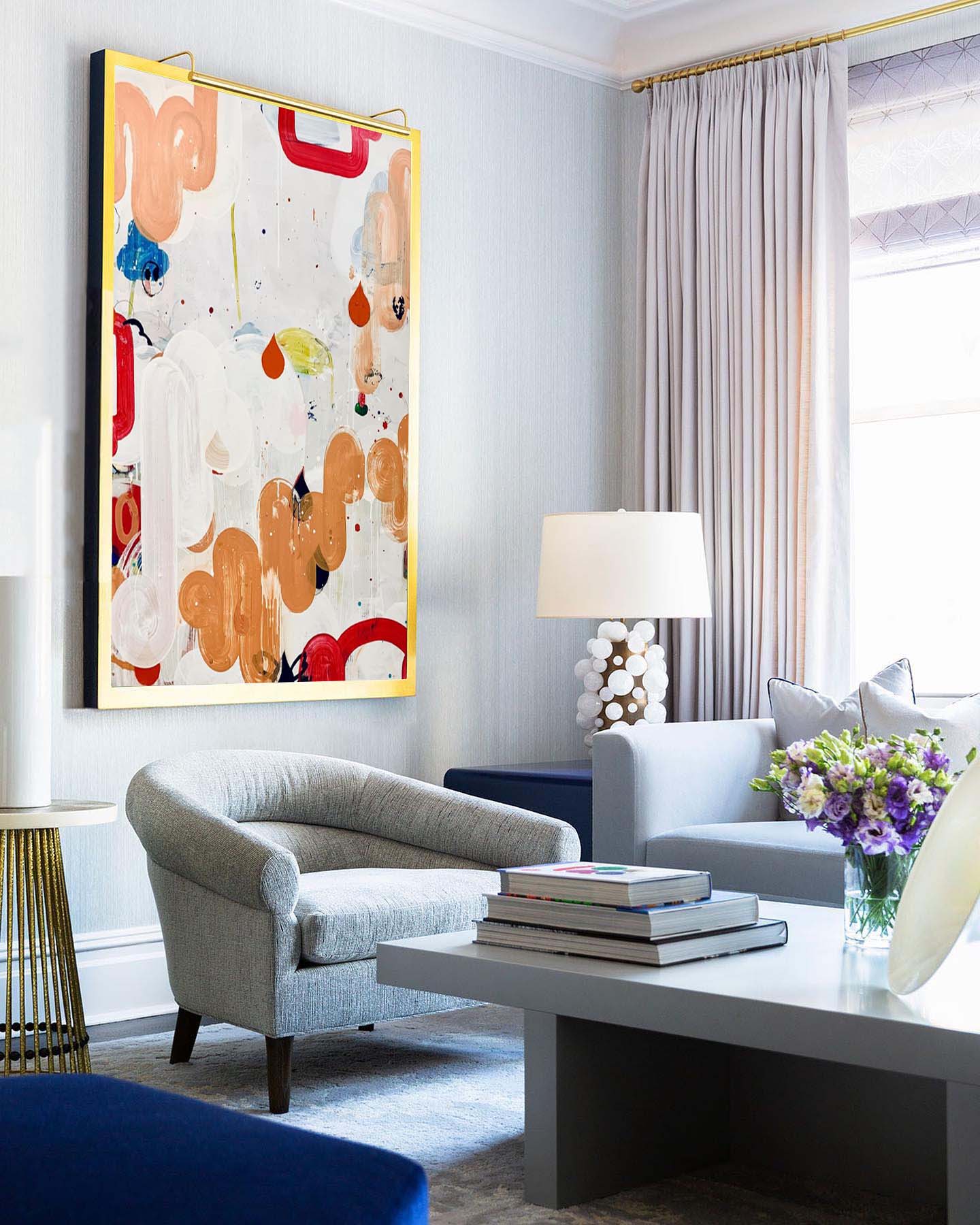 Wallart Playful Abstract Shapes Canvas Art