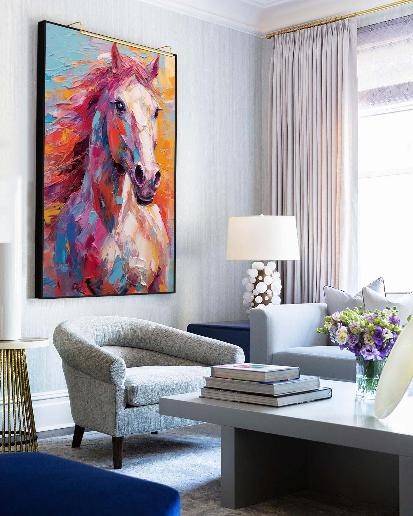 Wallart Radiant Horse in Vibrant Colors