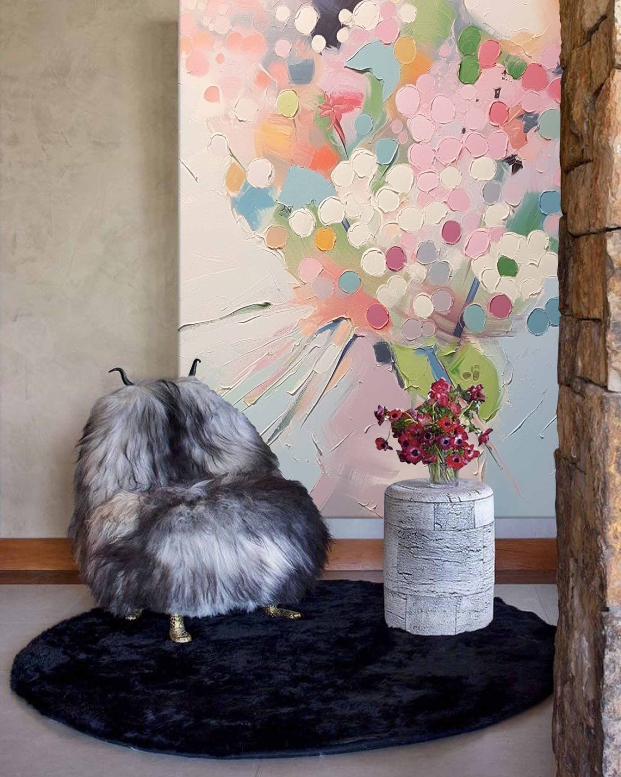 Wallart Dreamy Pastel Floral Composition