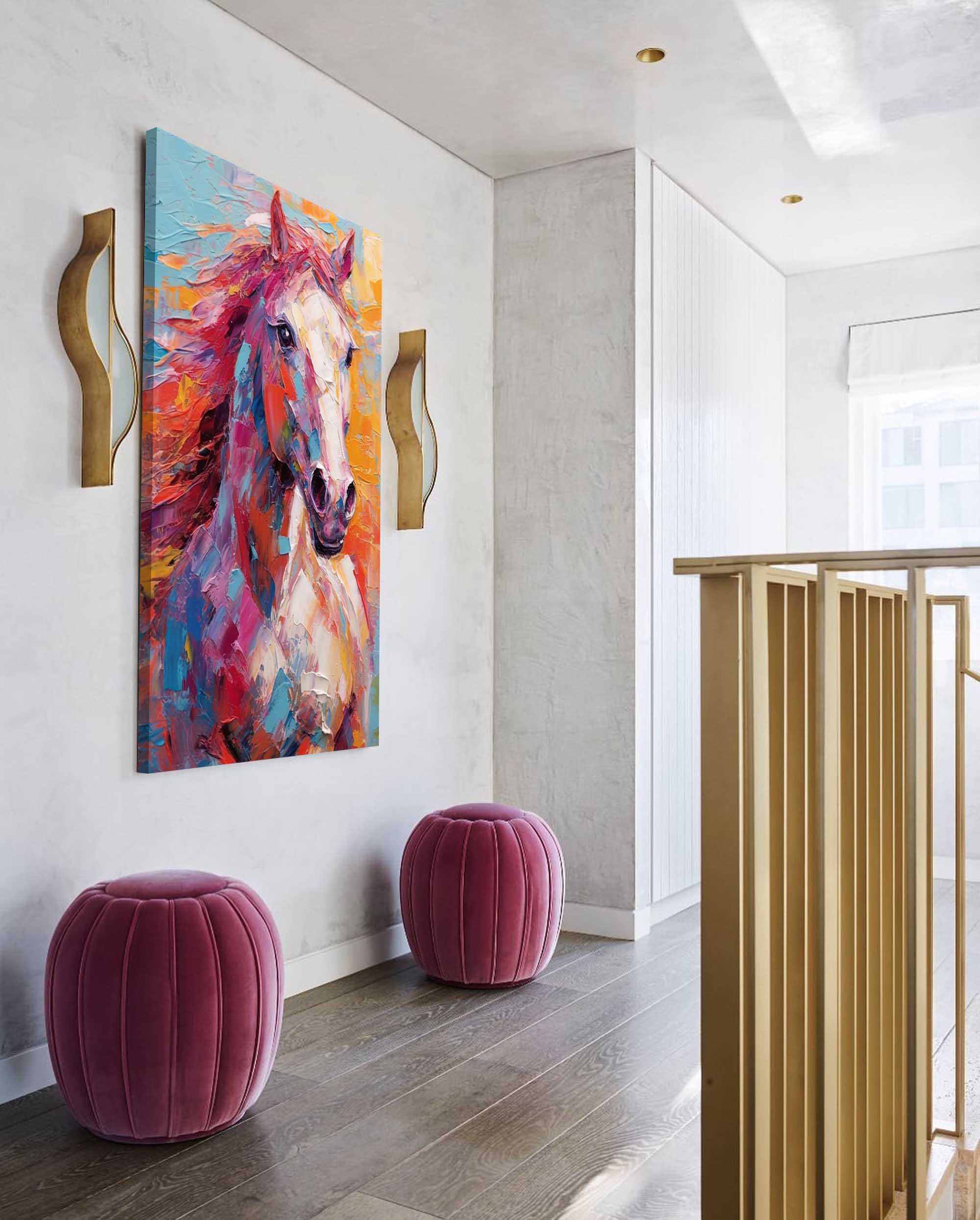 Wallart Radiant Horse in Vibrant Colors