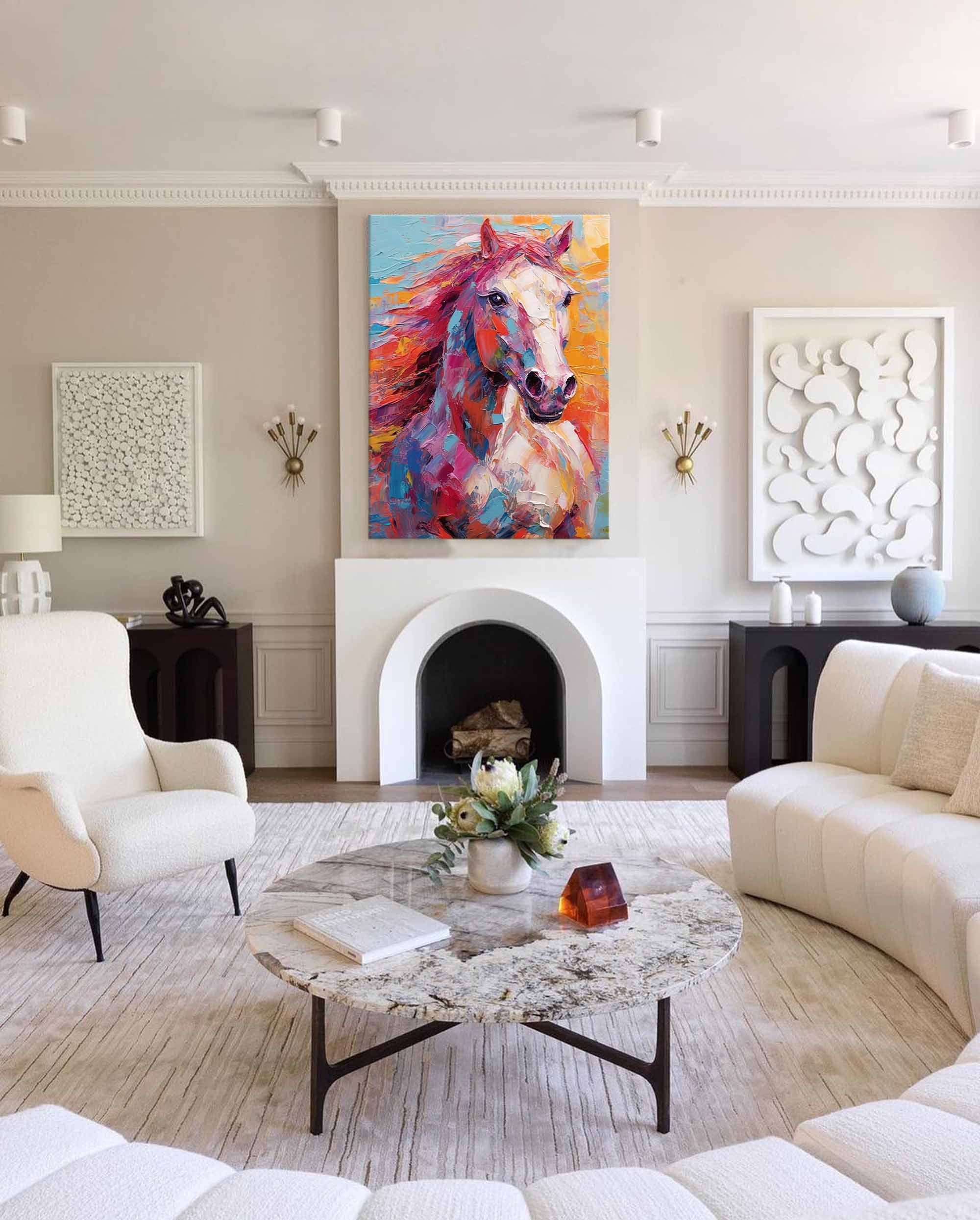Wallart Radiant Horse in Vibrant Colors
