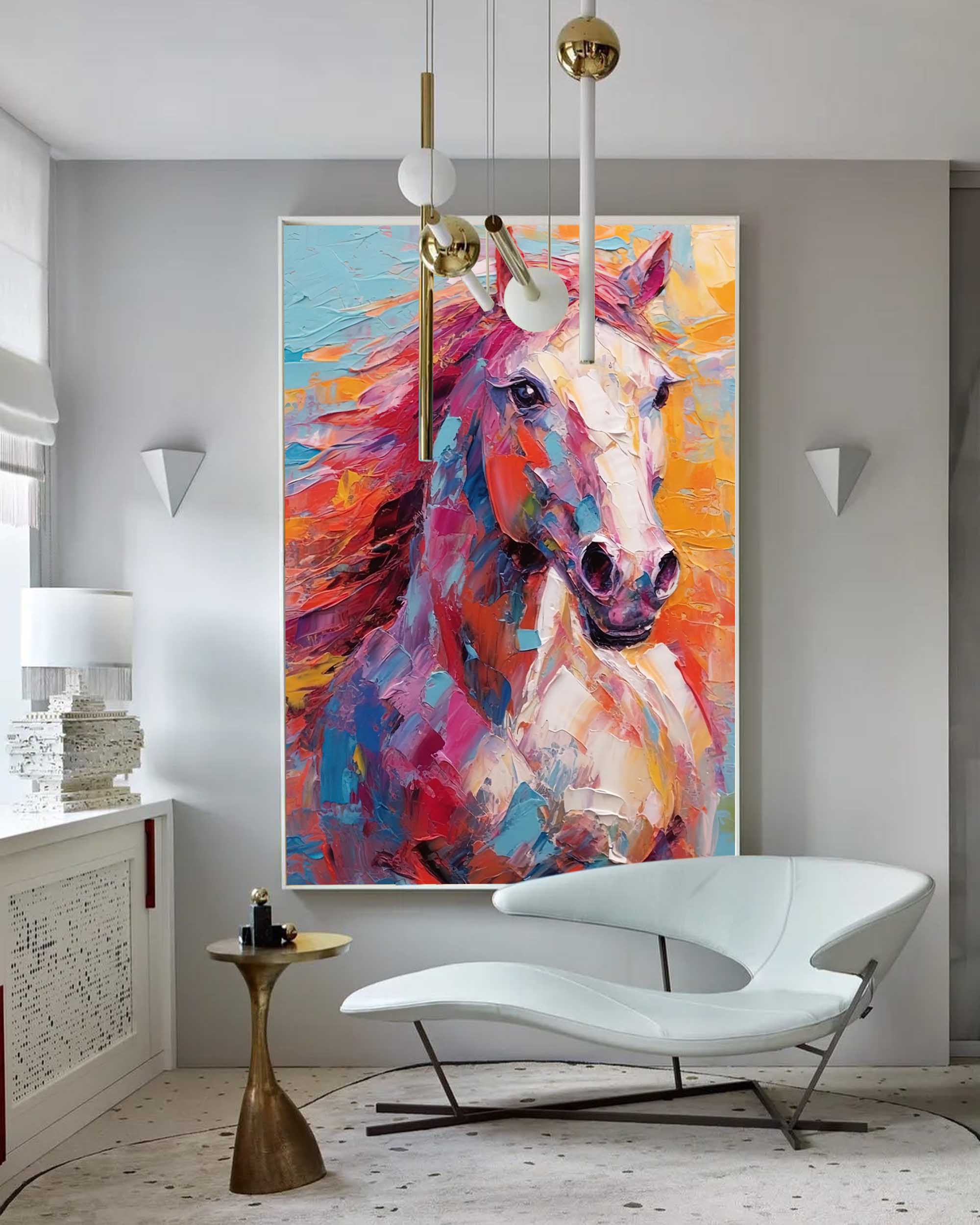 Wallart Radiant Horse in Vibrant Colors