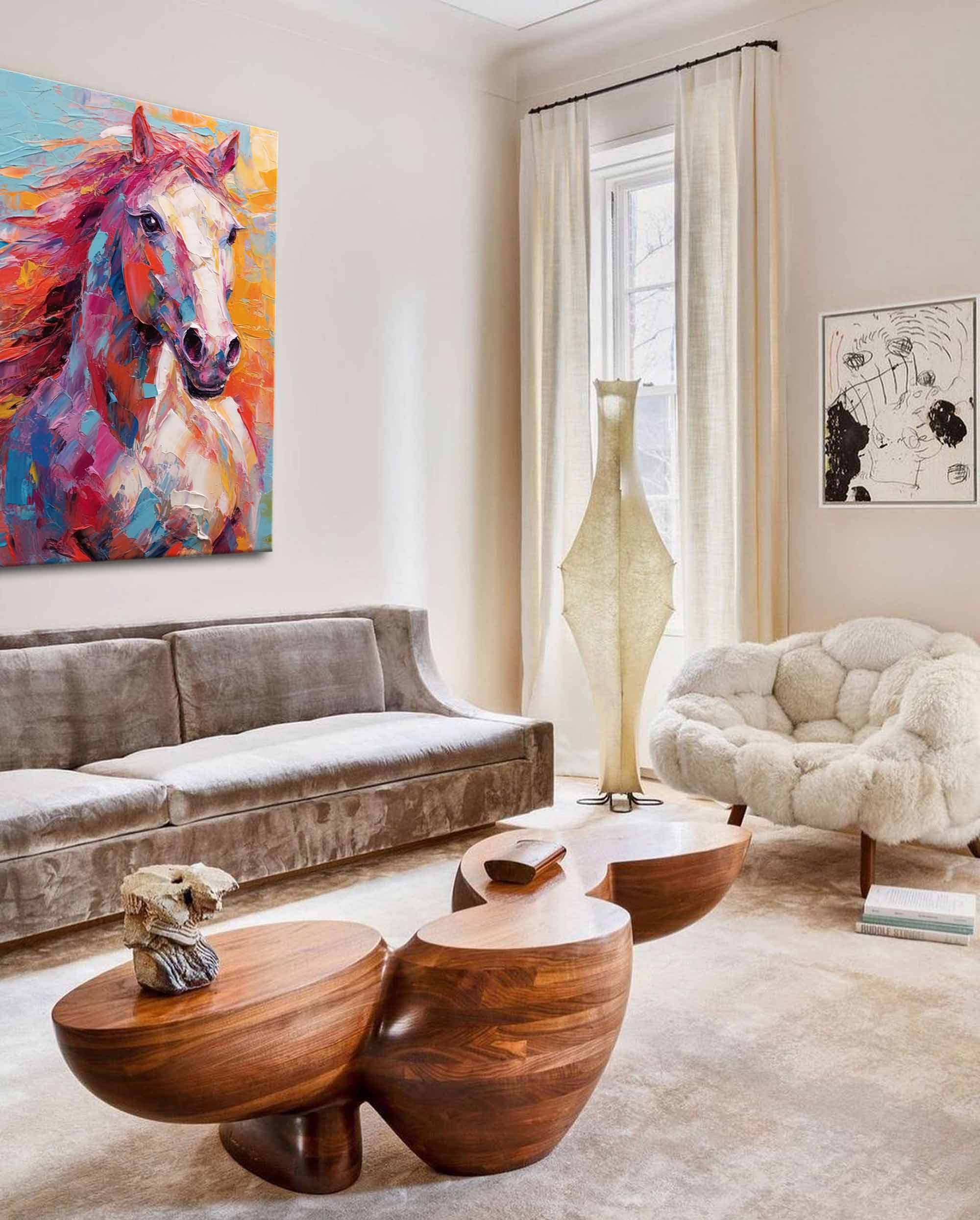 Wallart Radiant Horse in Vibrant Colors