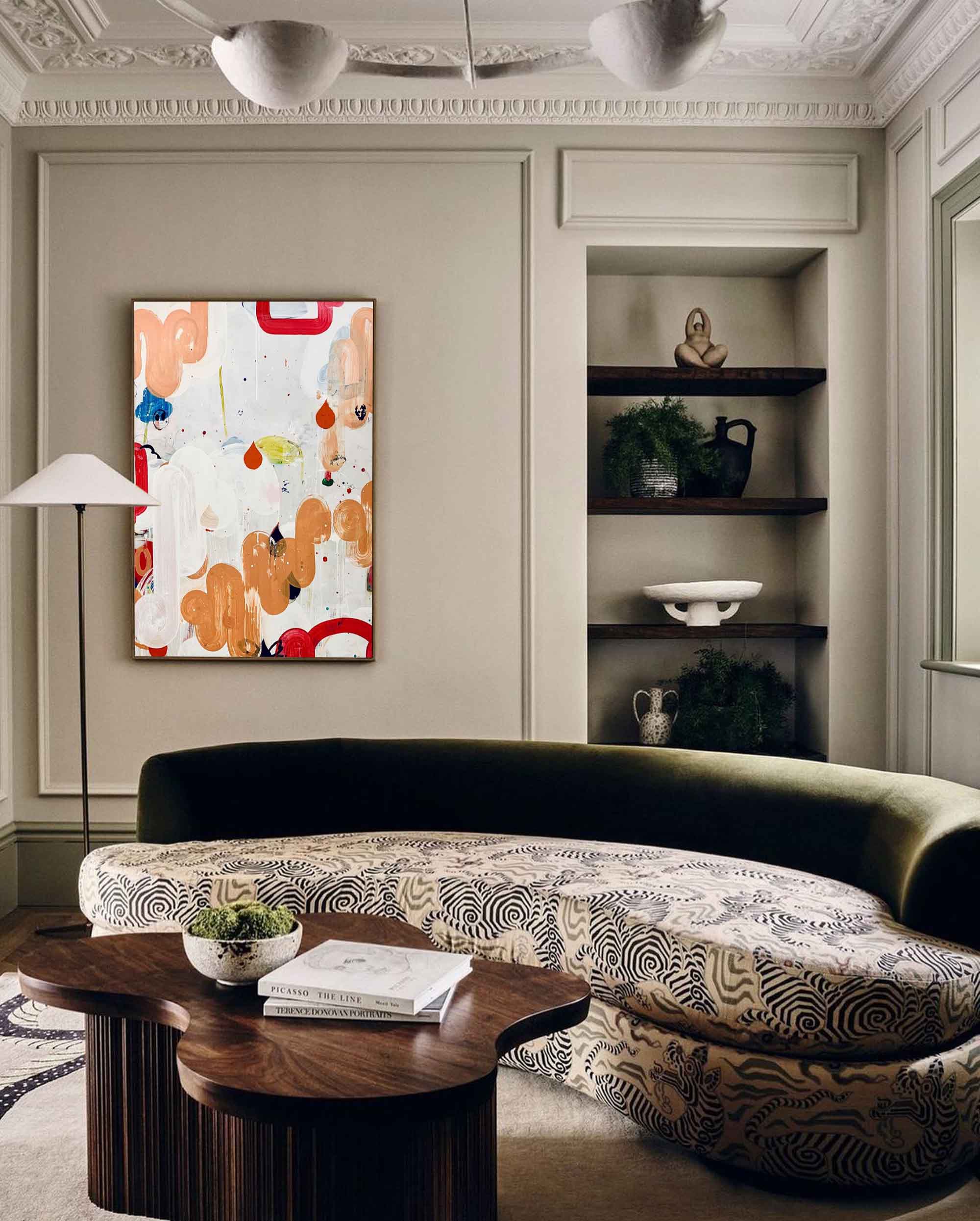 Wallart Playful Abstract Shapes Canvas Art