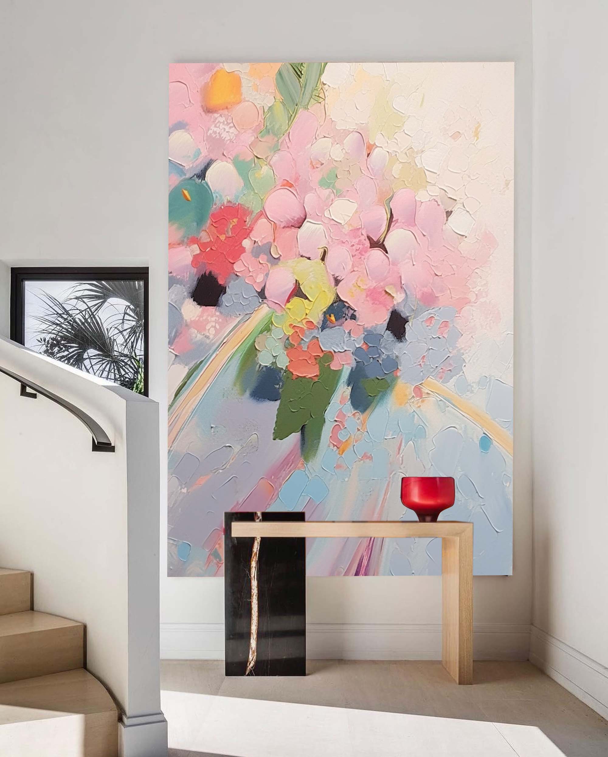 Wallart Soft Pastel Floral Dream