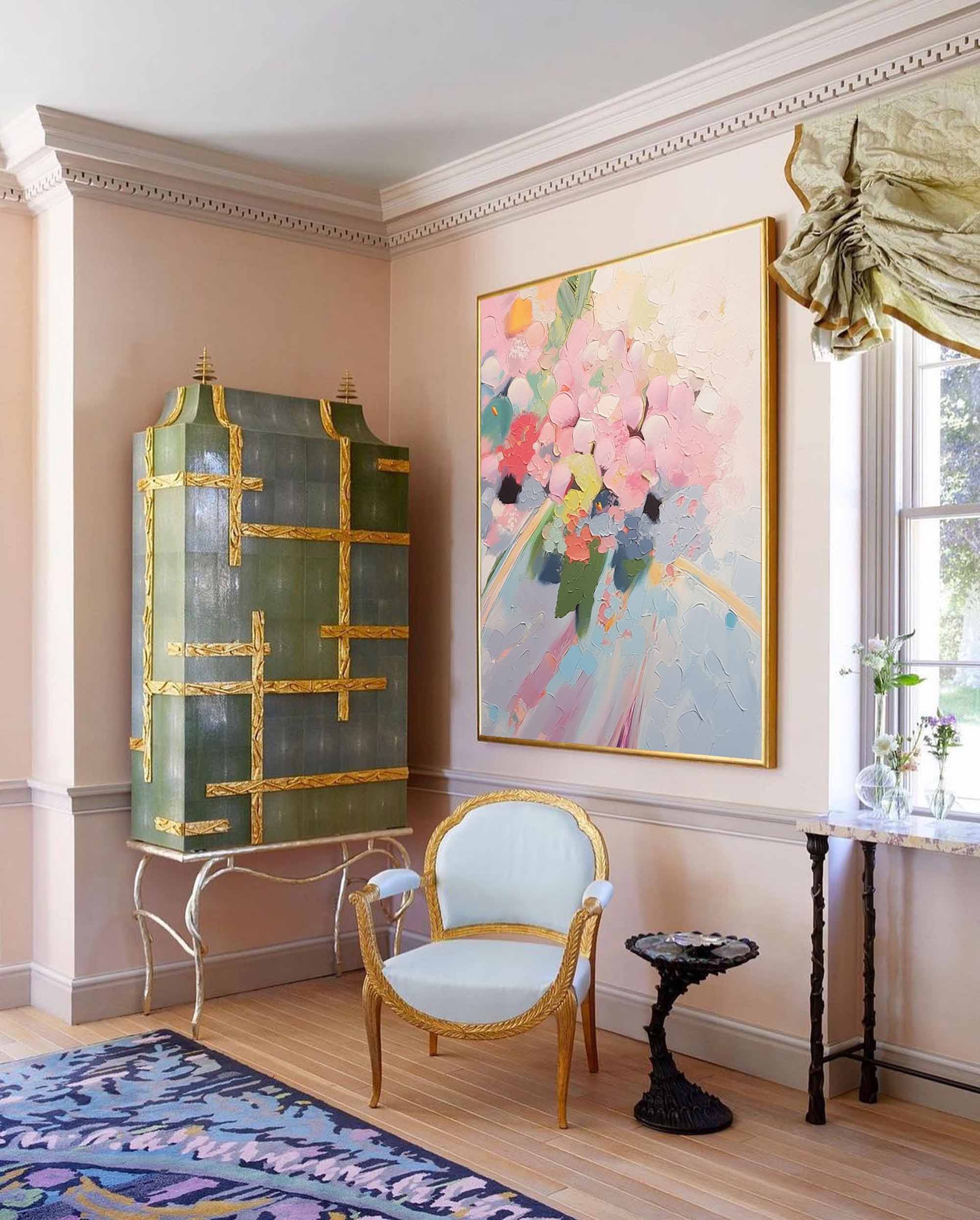 Wallart Soft Pastel Floral Dream