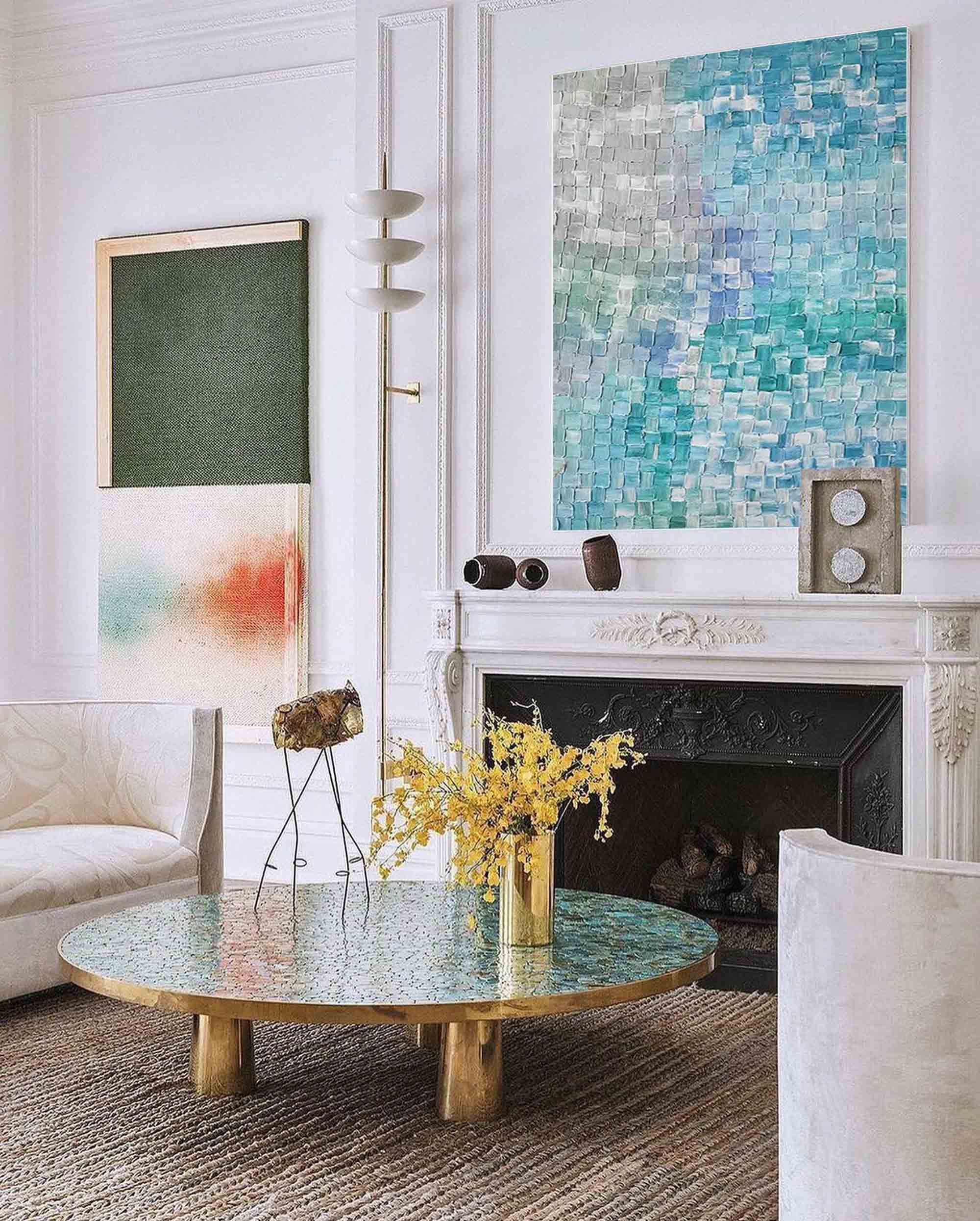 Wallart Ocean Breeze Textured Abstract Art