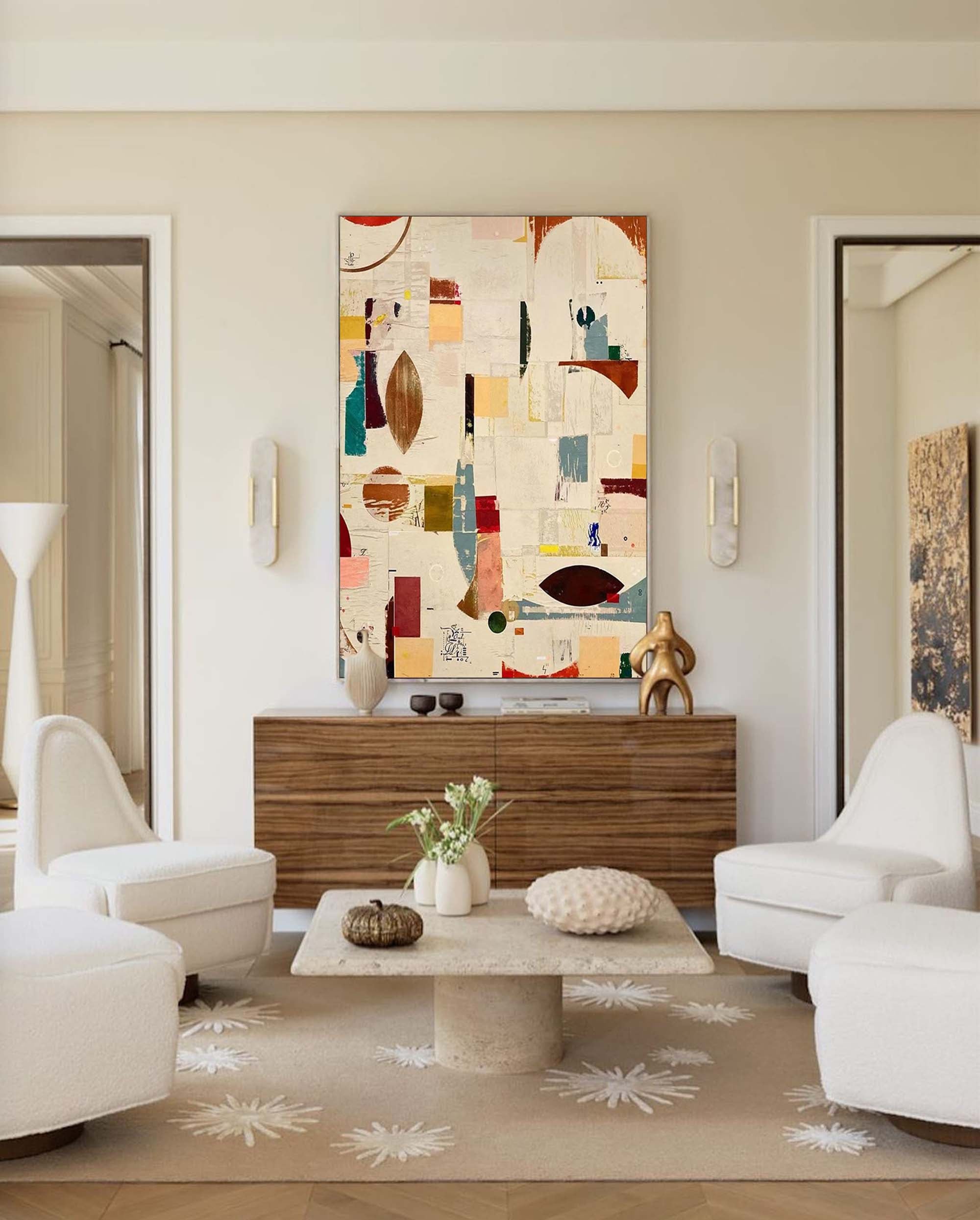 Wallart Geometric Abstractions: Modern Art Collage