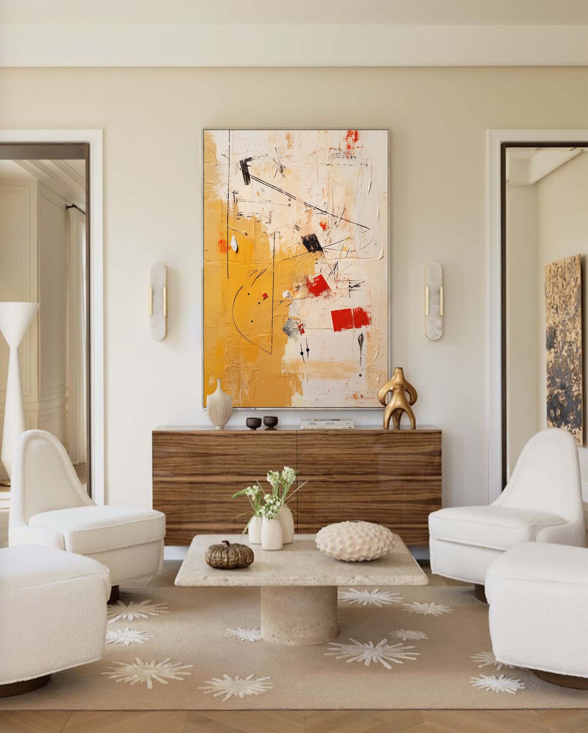 Wallart Geometric Abstract Rhythm Art