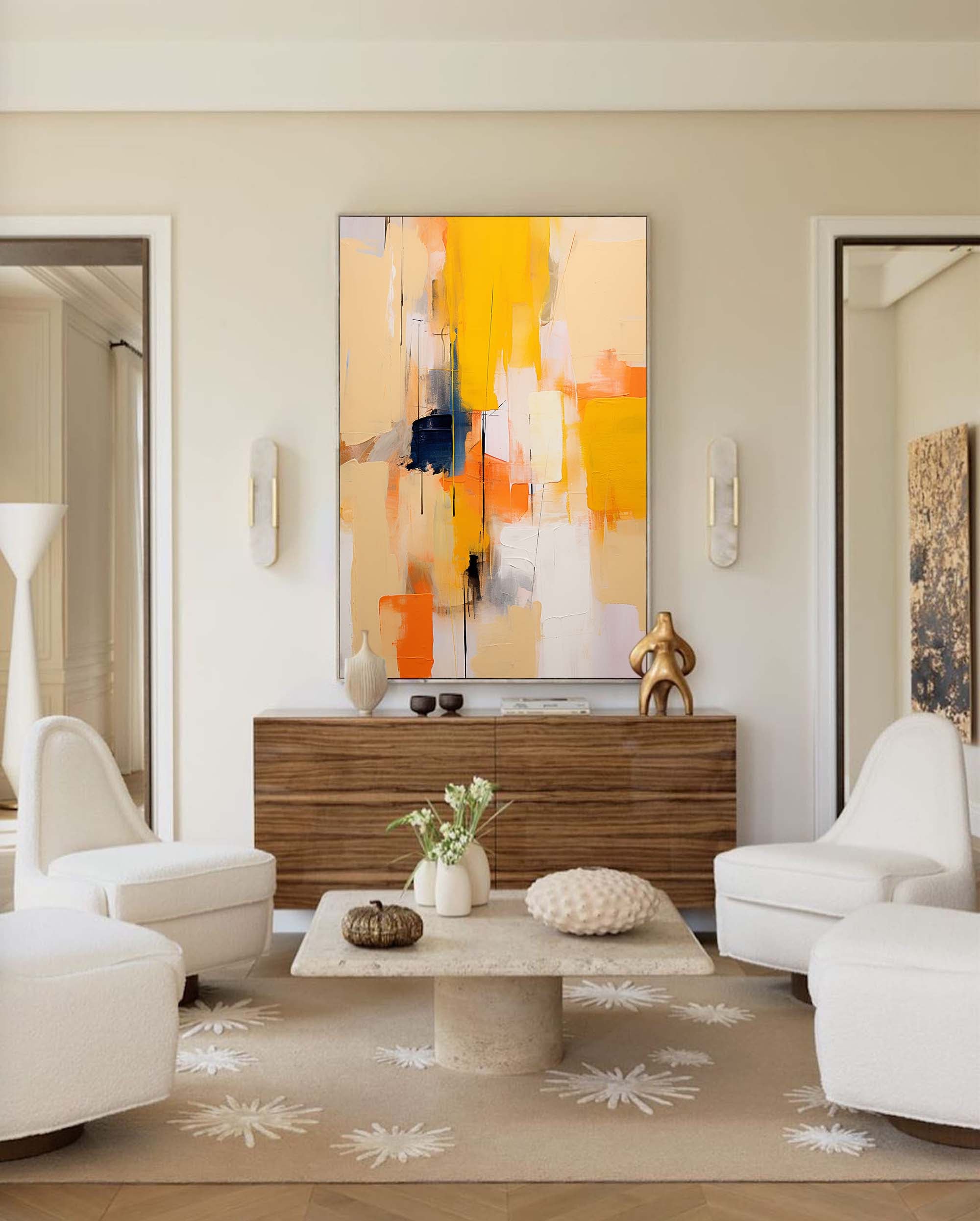 Wallart Radiant Hues in Abstract Layers