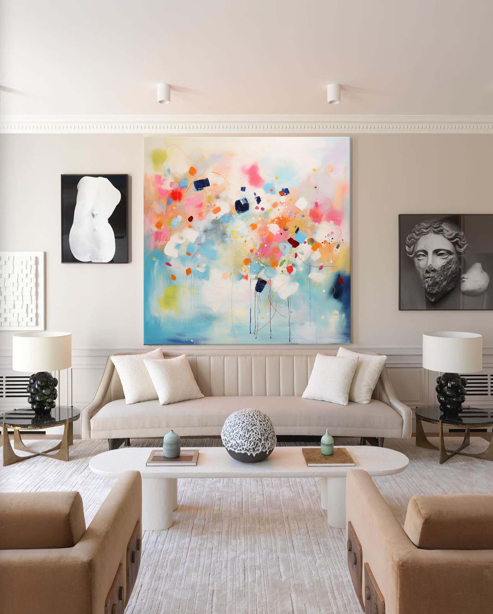 Wallart Playful Abstract Color Burst Art