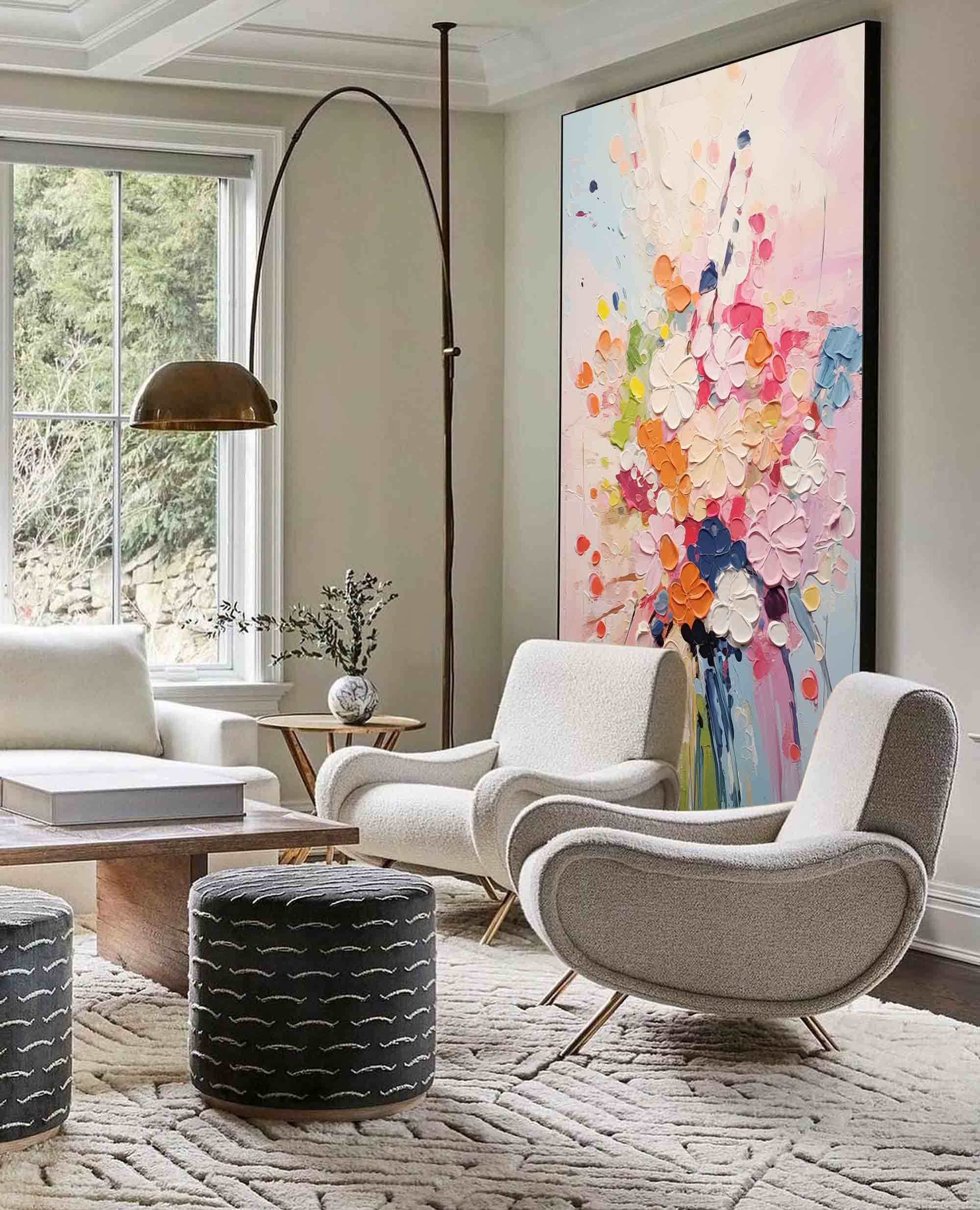 Wallart Soft Pastel Floral Dream