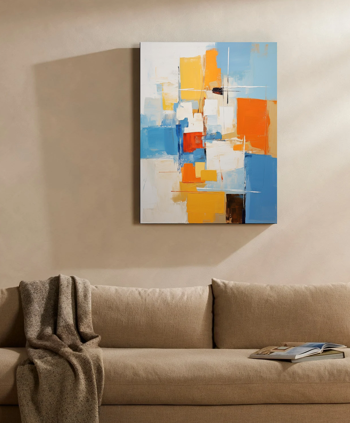 Wallart Geometric Energy: Bold Abstract Blocks