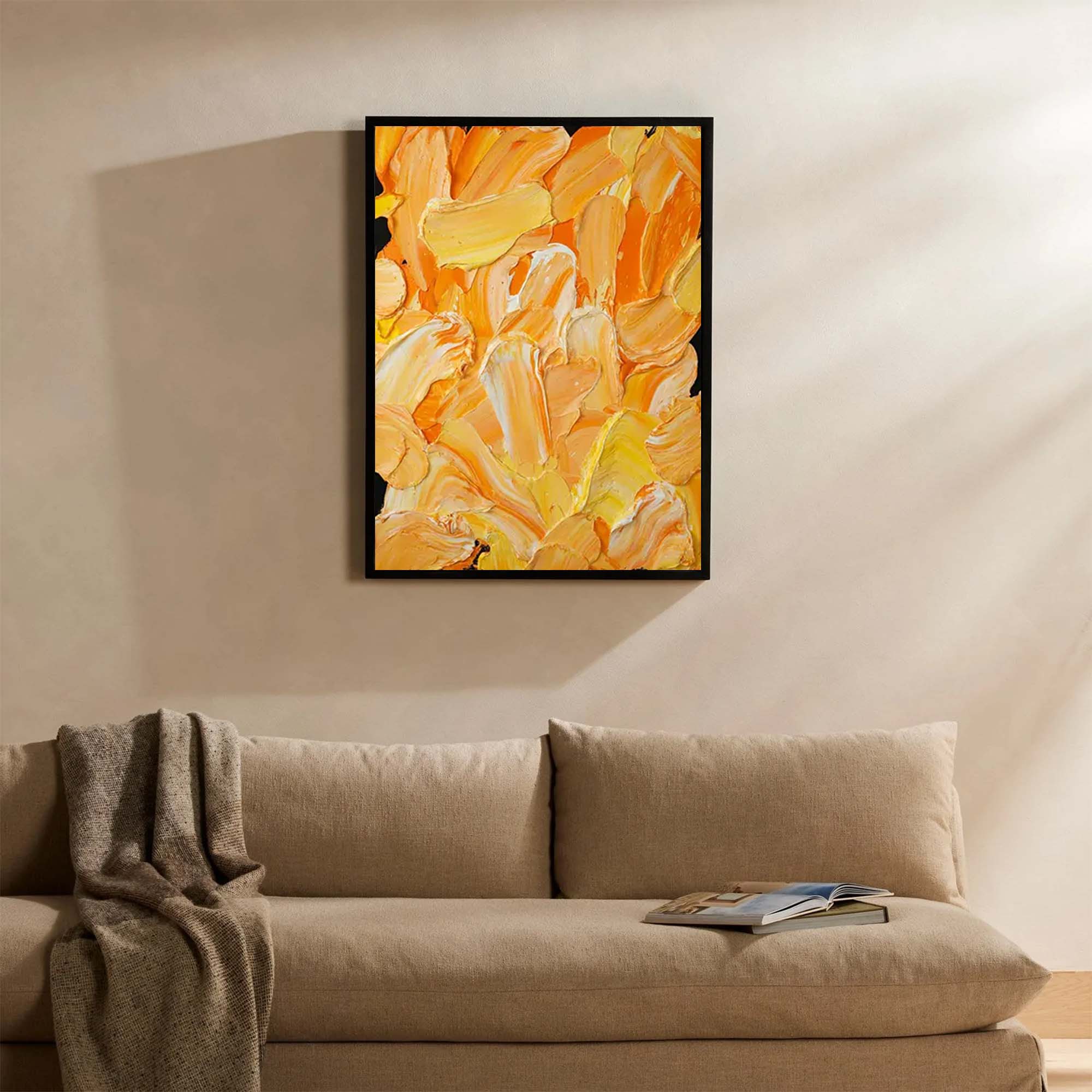 Wallart Bold Orange Abstract Palette Art