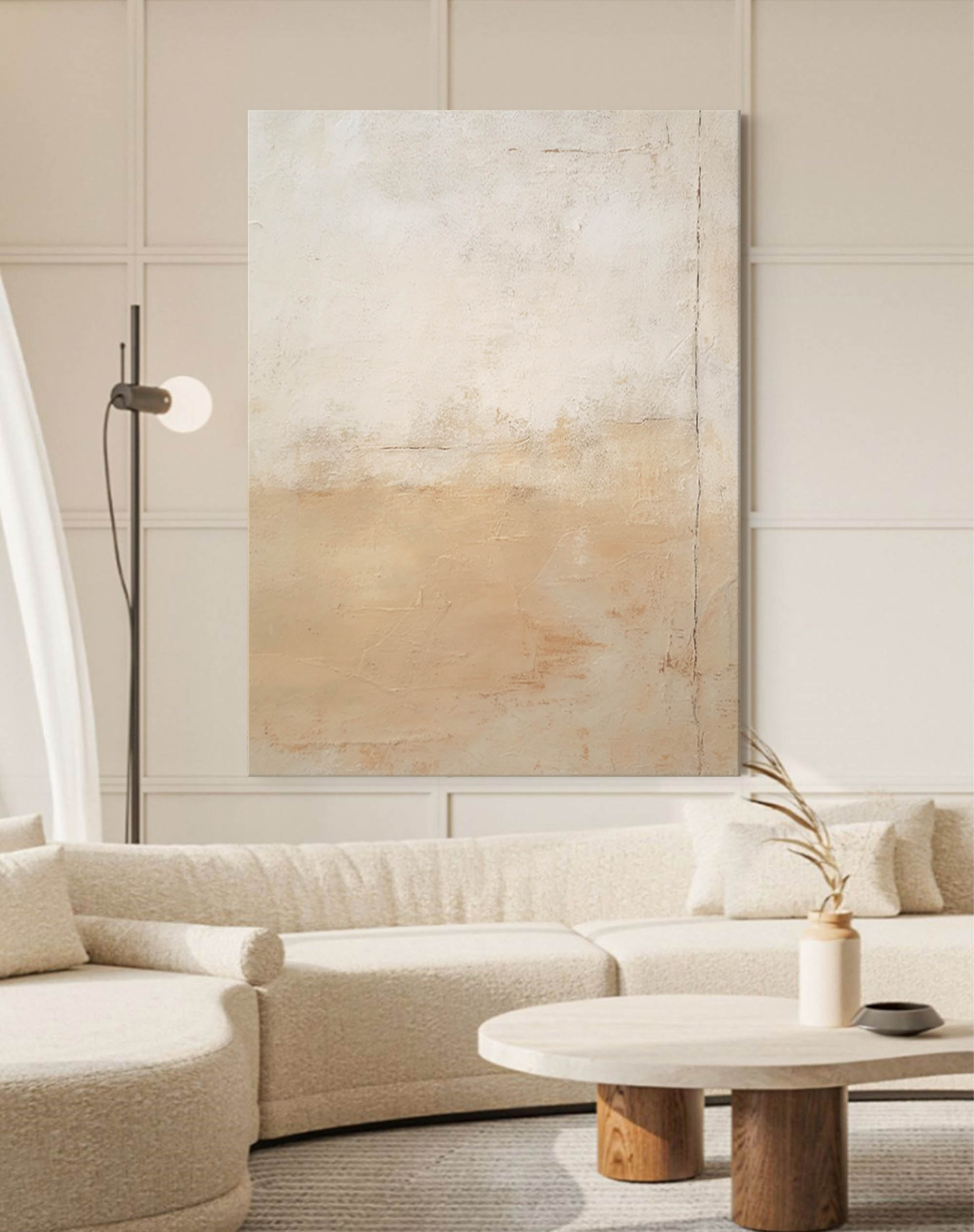 Wallart Neutral Textured Minimalist Art