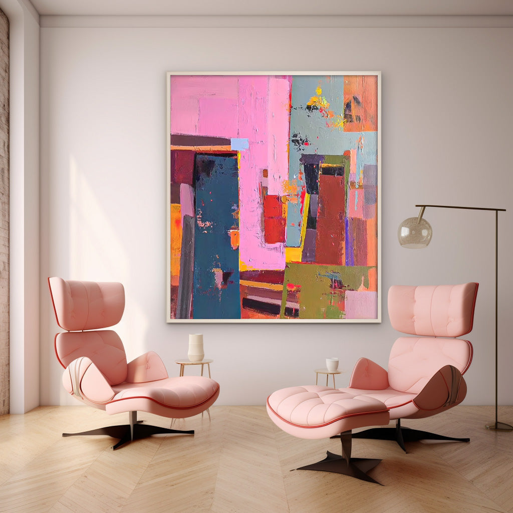 Wallart Bold Abstract Color Block Canvas Art