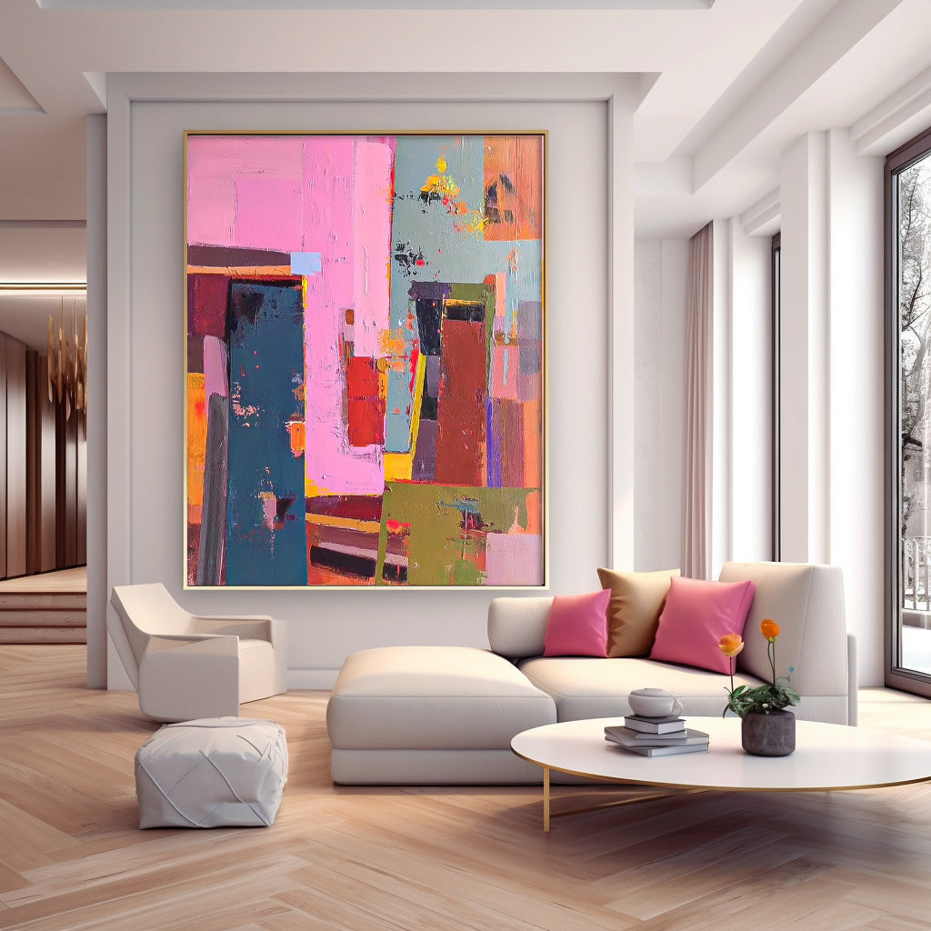 Wallart Bold Abstract Color Block Canvas Art