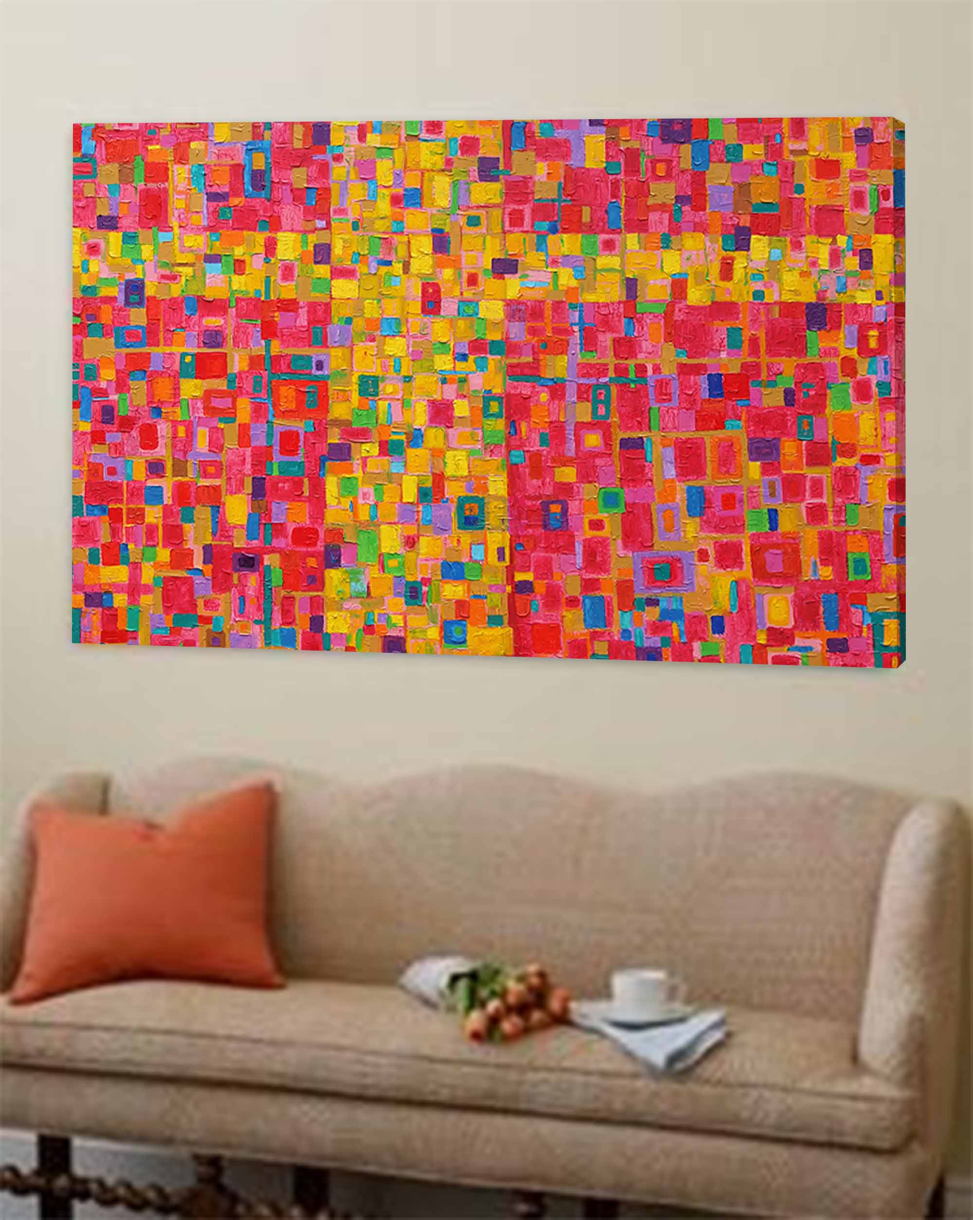 Wallart Radiant Mosaic Colorful Abstract Art