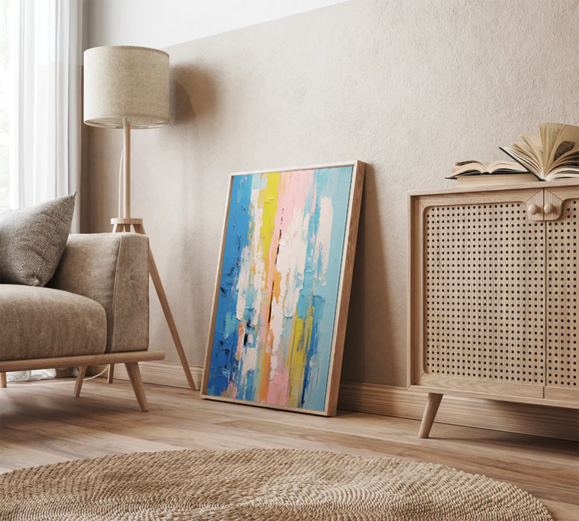 Wallart Flowing Hues: Abstract Color Harmony