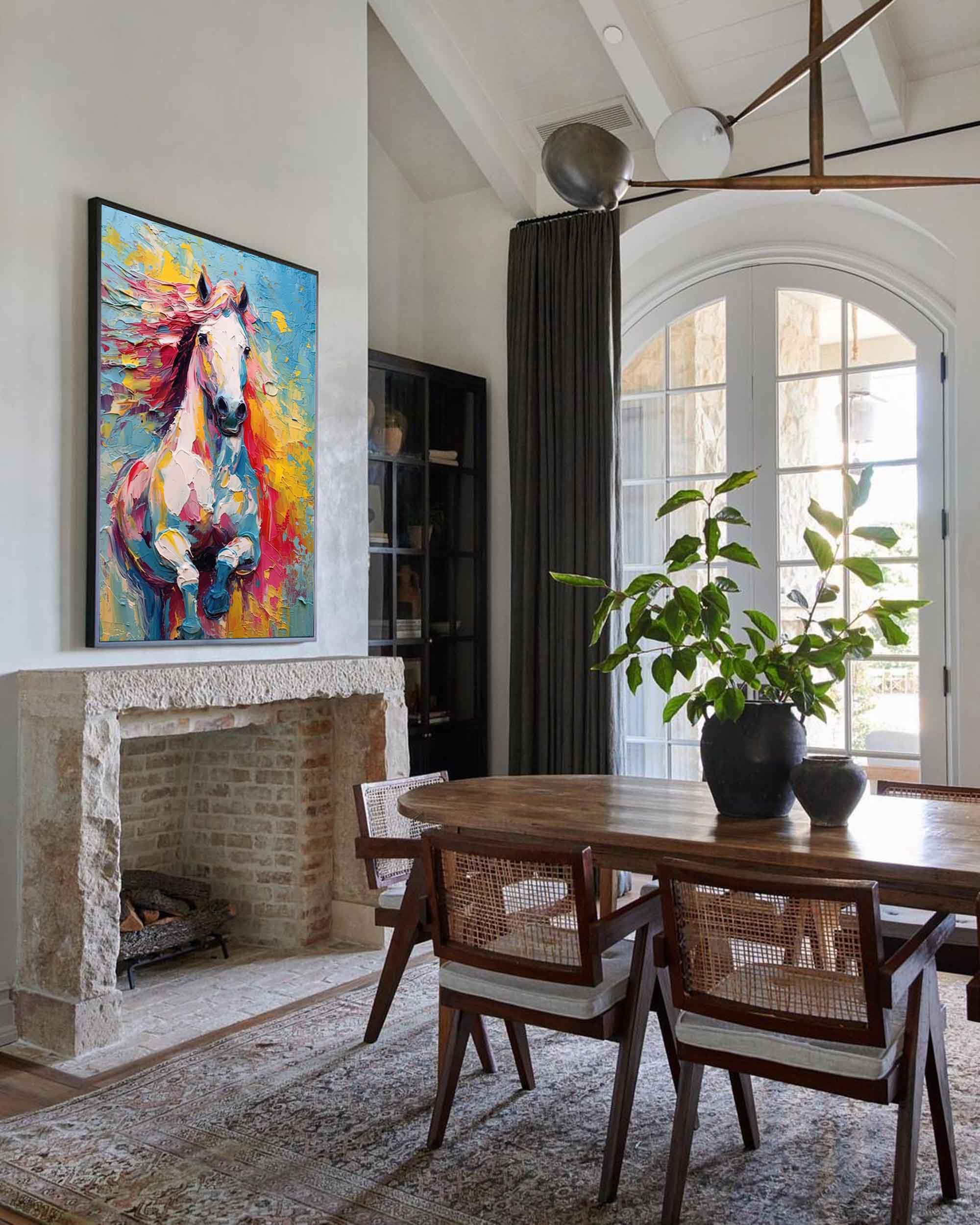 Wallart Wild Spirit – Energetic Horse Oil Painting on Canvas