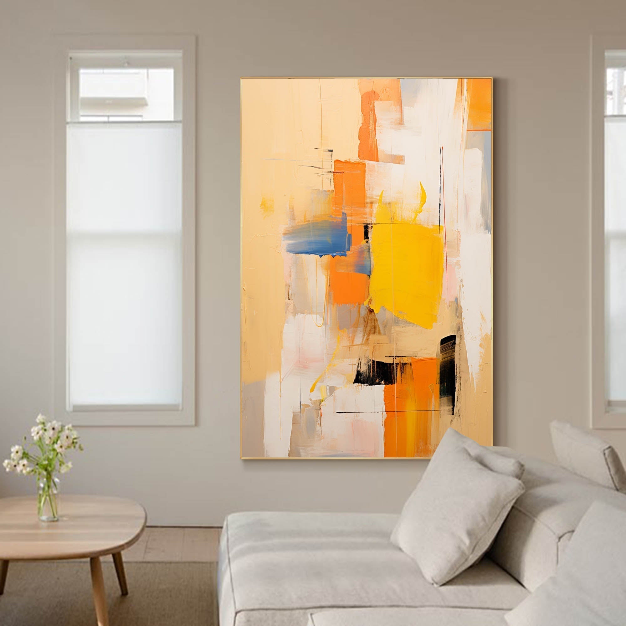 Wallart Golden Breeze in Abstract Layers