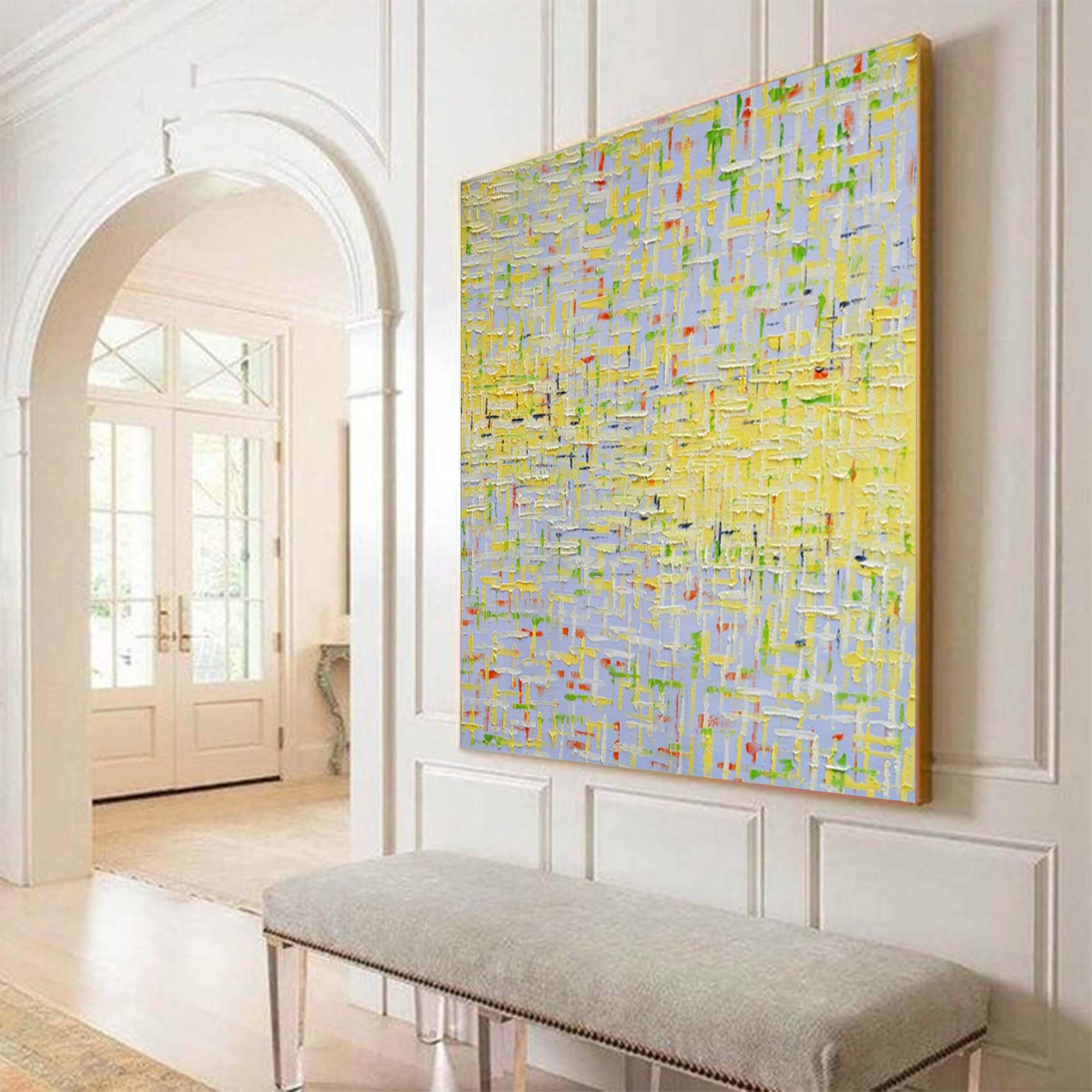 Wallart Textured Abstract Pastel Canvas Art