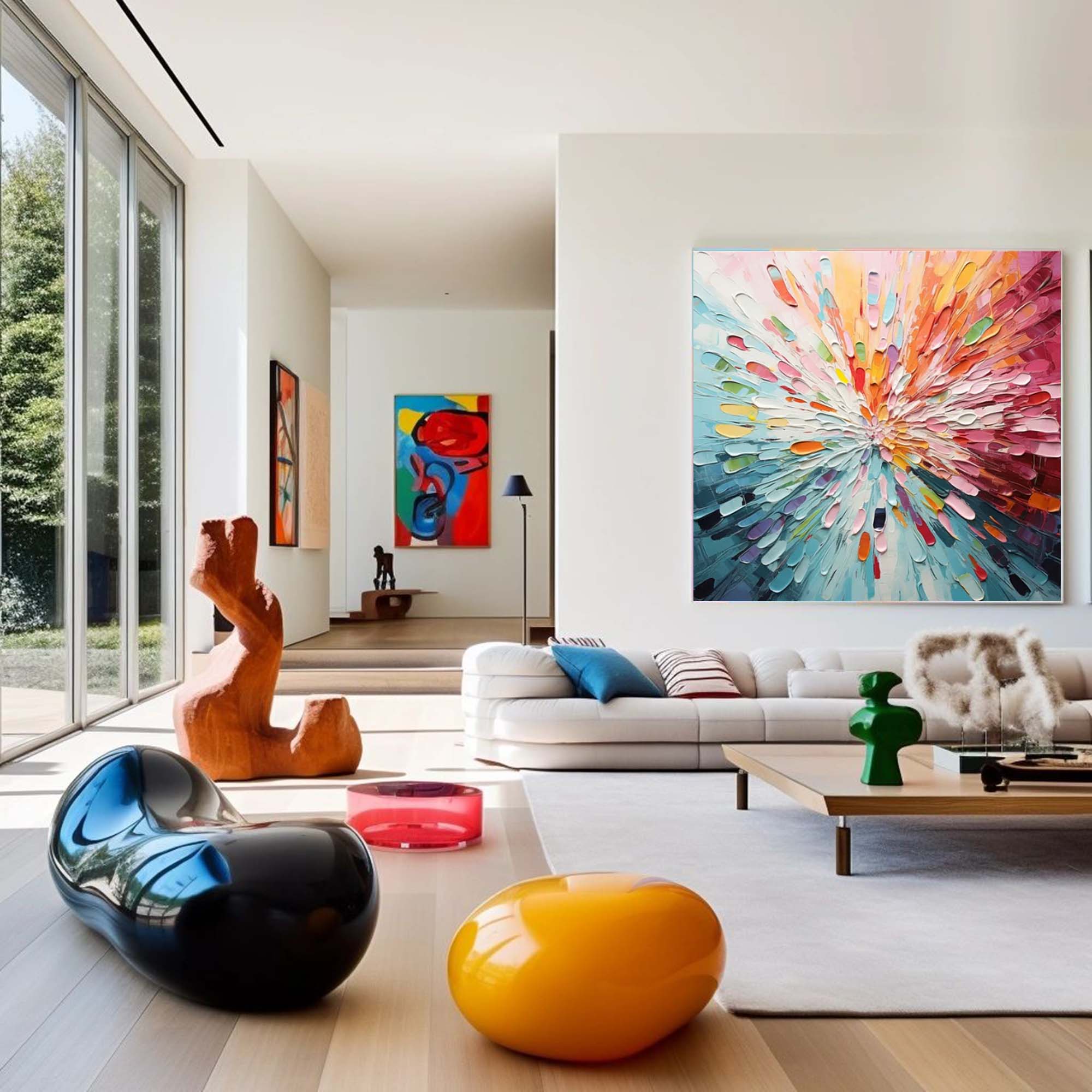 Wallart Explosive Burst of Color Canvas