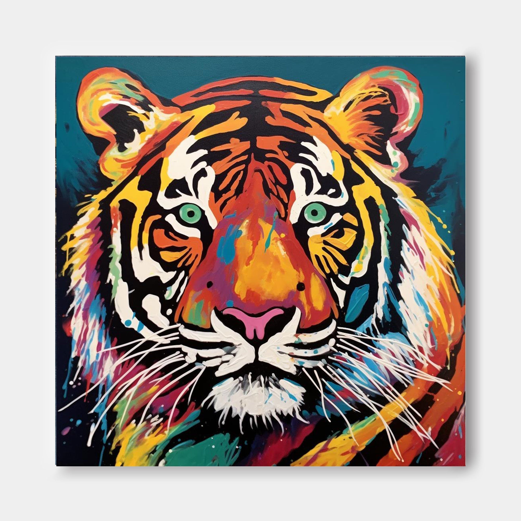 Wallart Vibrant Tiger in Full Color