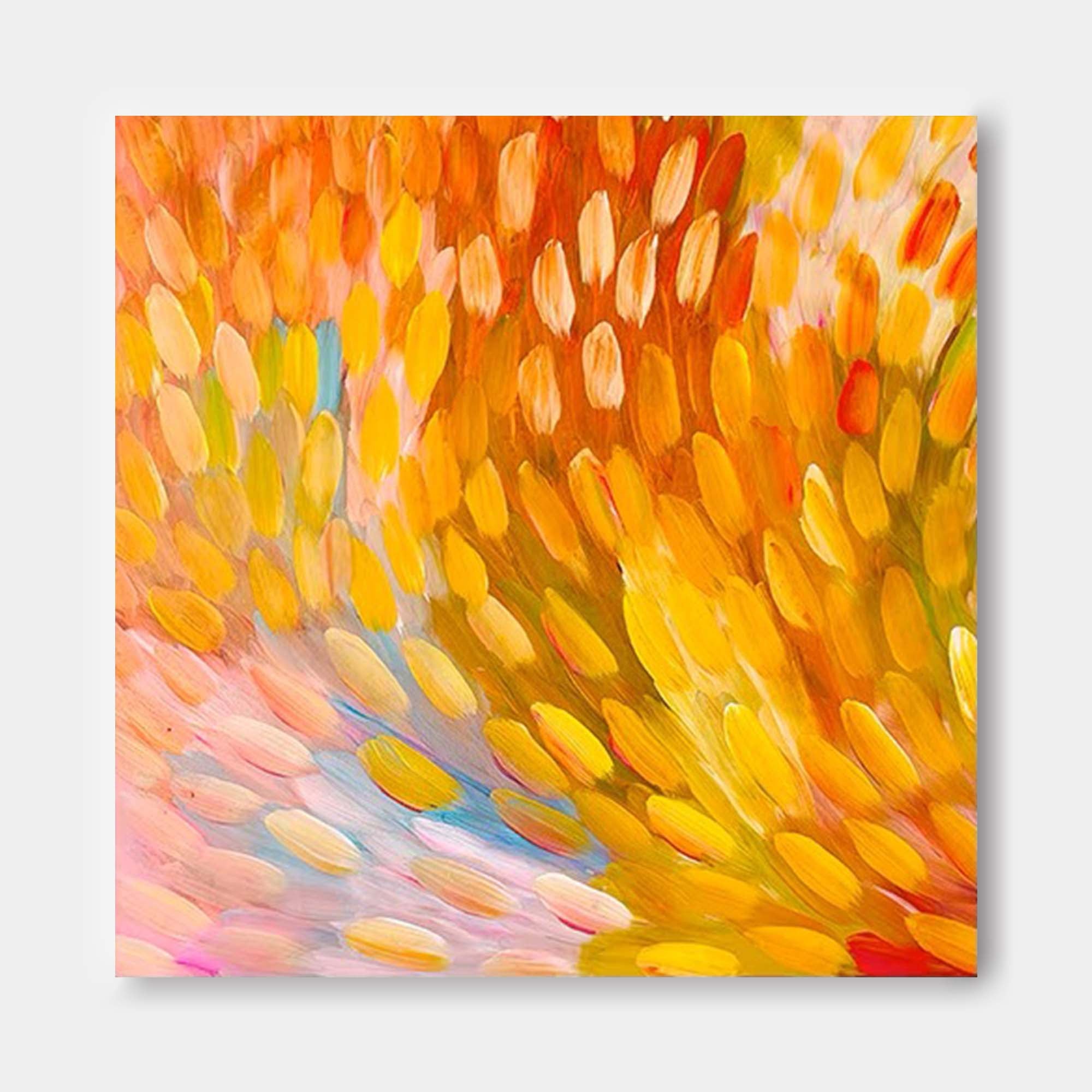 Wallart Vibrant Burst Abstract Oil Art