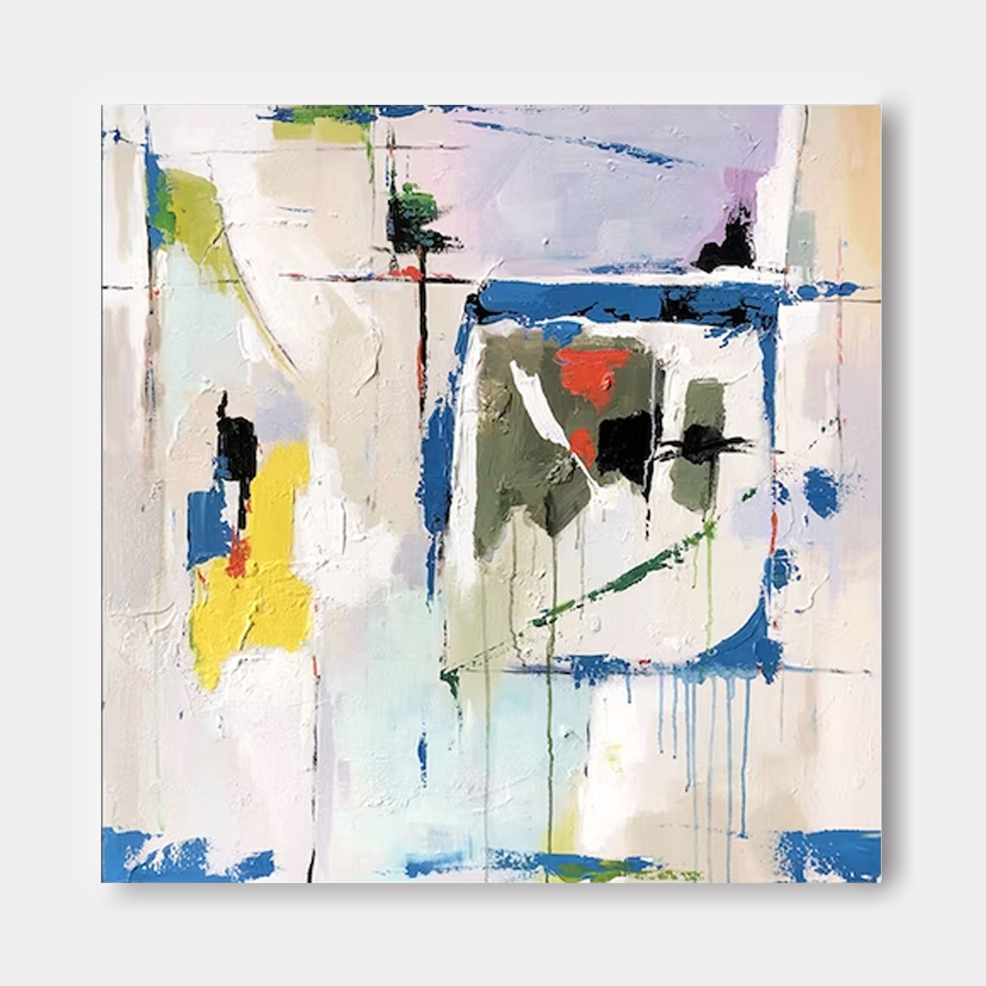 Wallart Colorful Abstract Textured Art