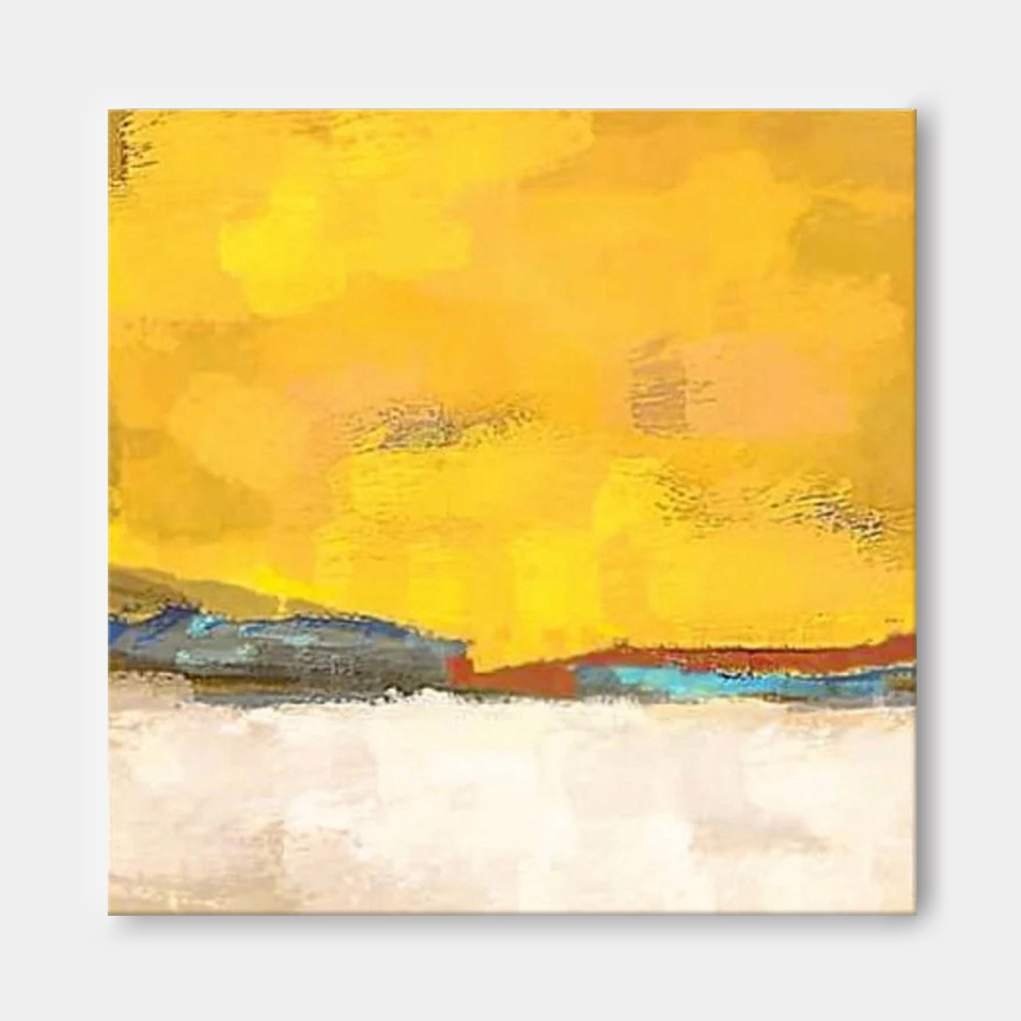 Wallart Golden Horizon: Abstract Sunset Serenity