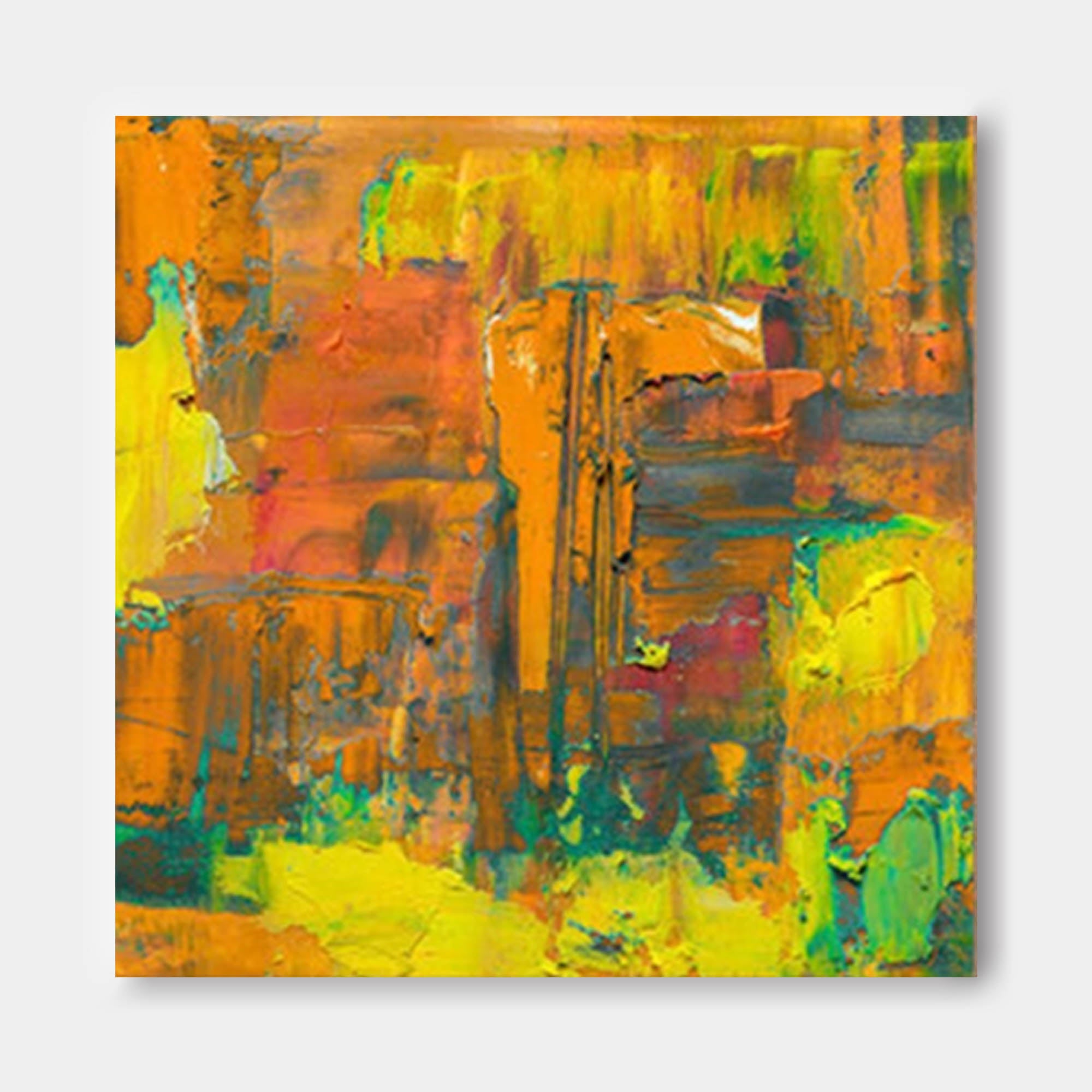 Wallart Vibrant Abstract Textured Canvas