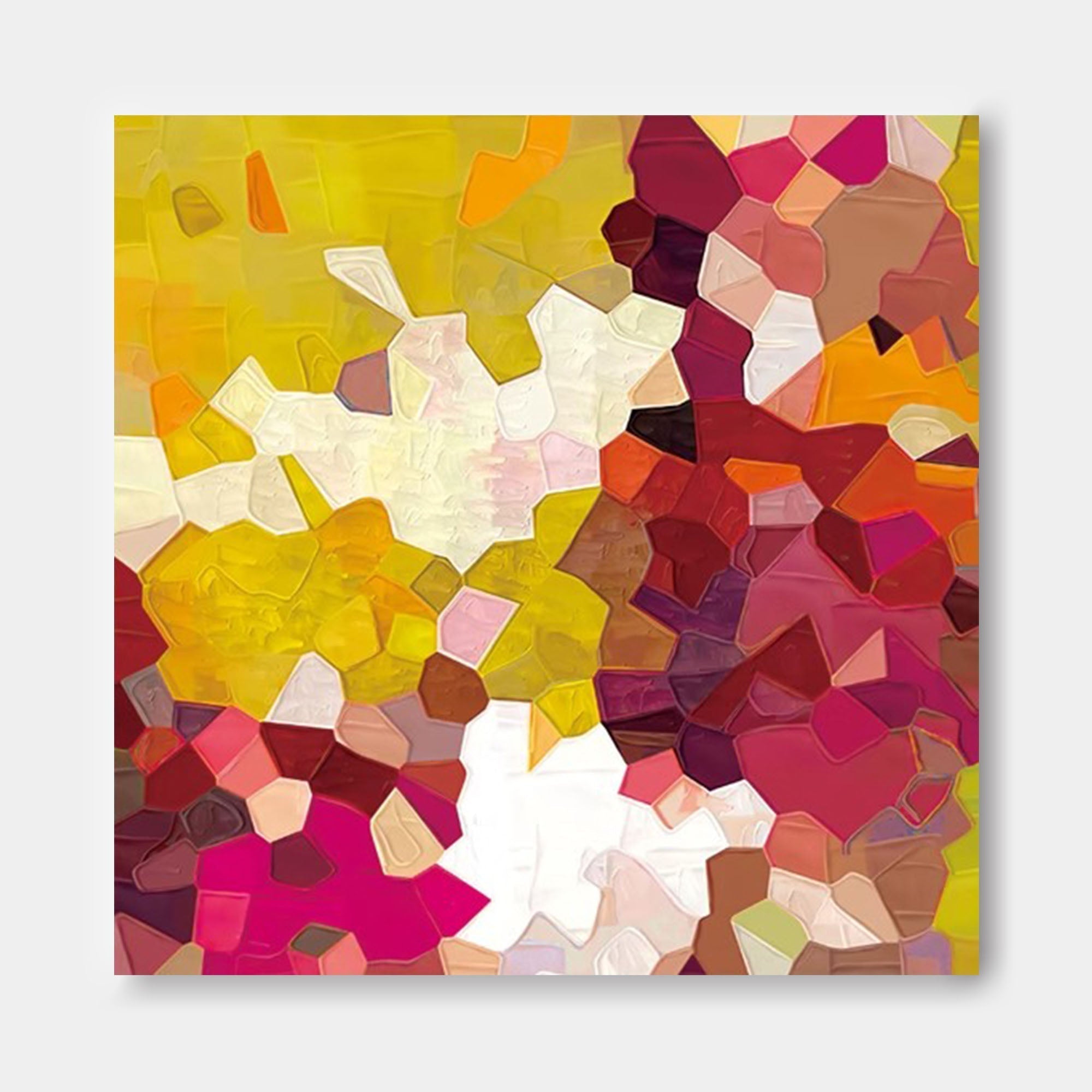 Wallart Warm Geometry Textured Abstract Art