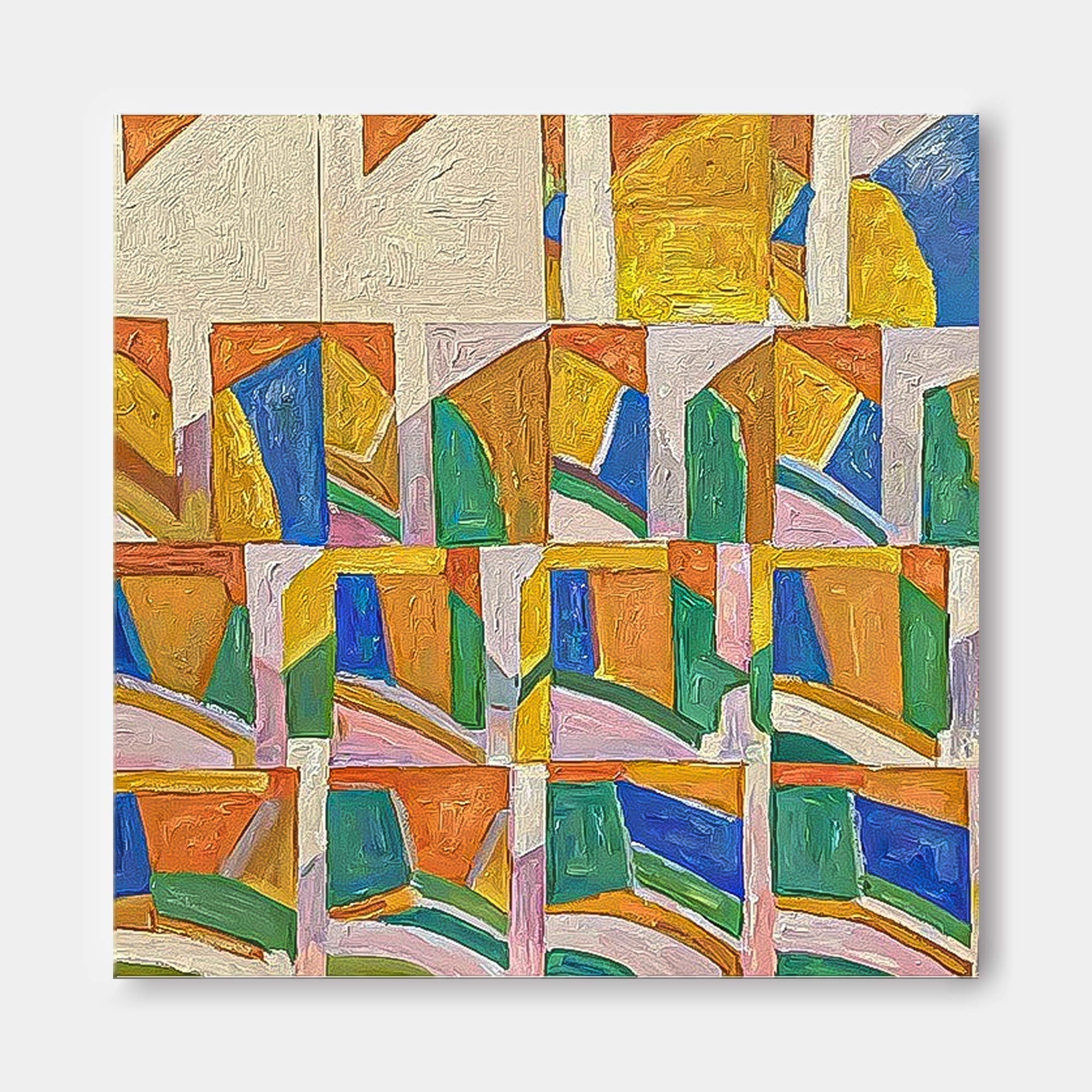 Wallart Geometric Abstract Pattern Canvas Art