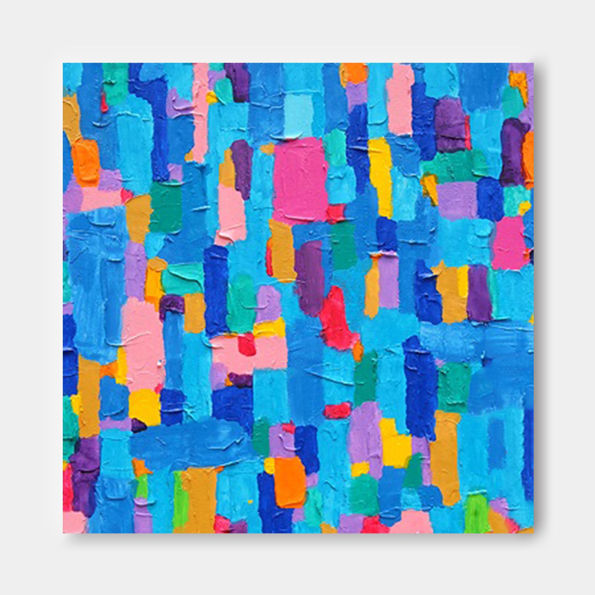 Wallart Color Block Vibrant Textured Abstract Art