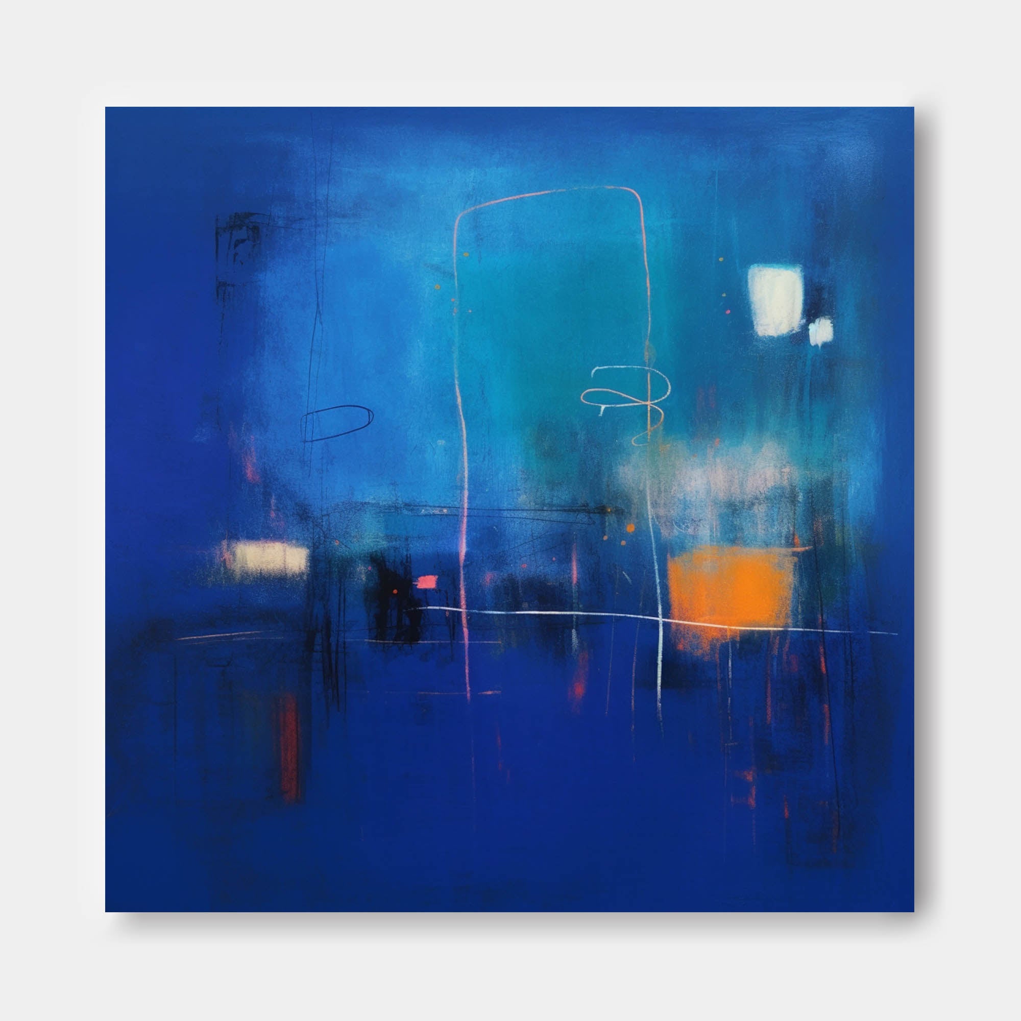 Wallart Midnight Blue Abstract Dream Art